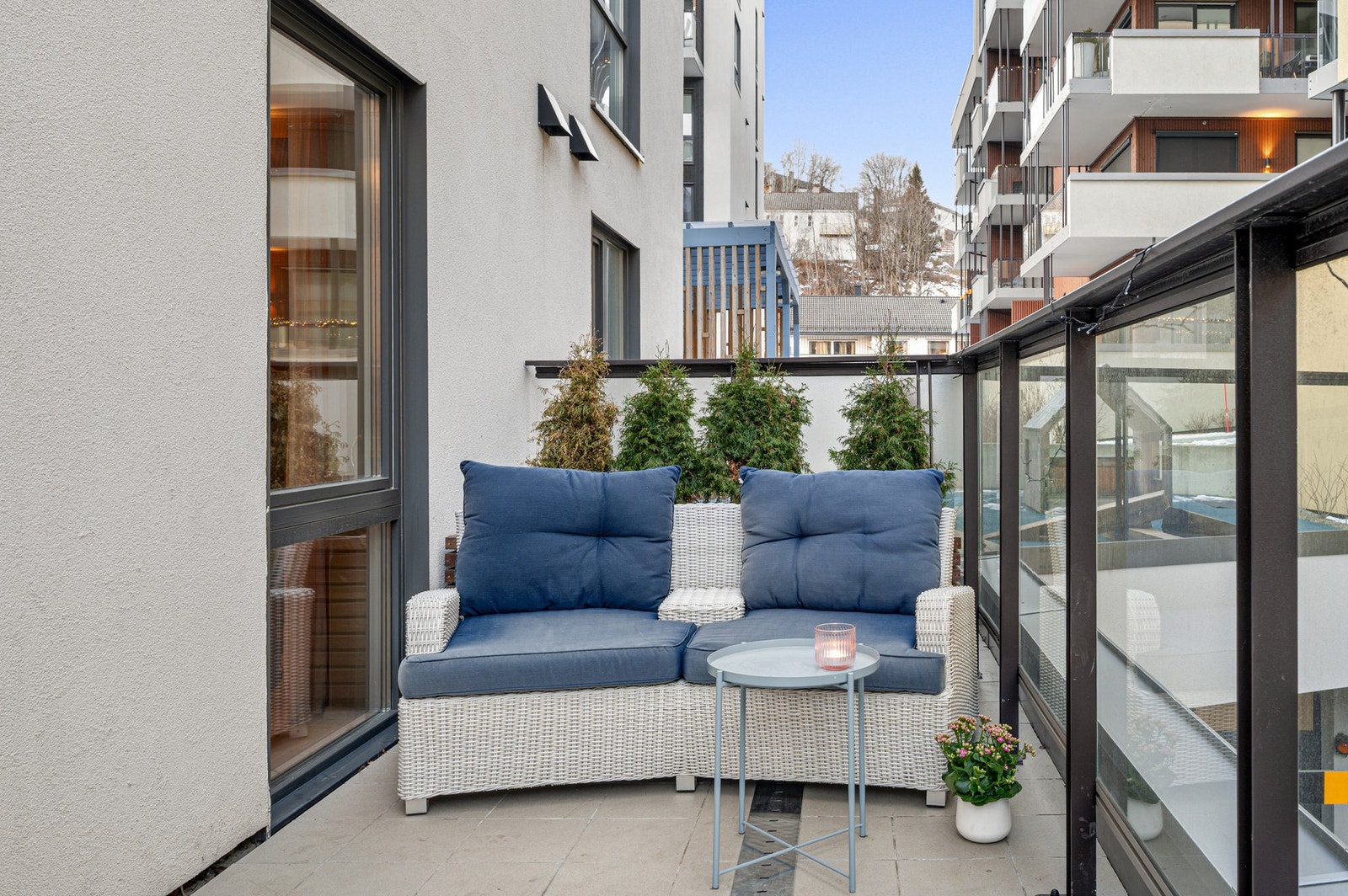 I tillegg til bakongen, så har beboerne en felles takterrasse. Galleribilde