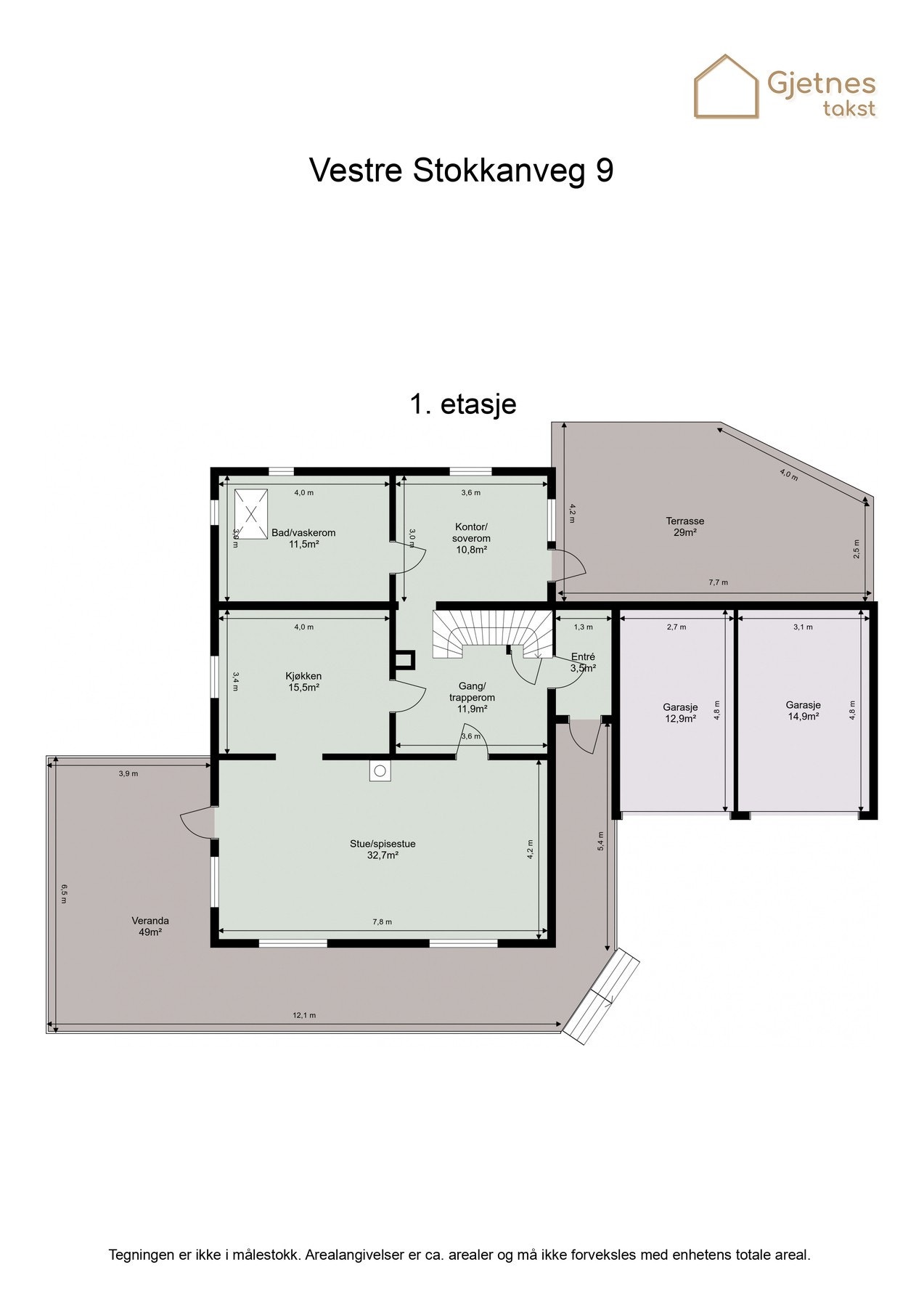 Planløsning 1. etasje. Galleribilde