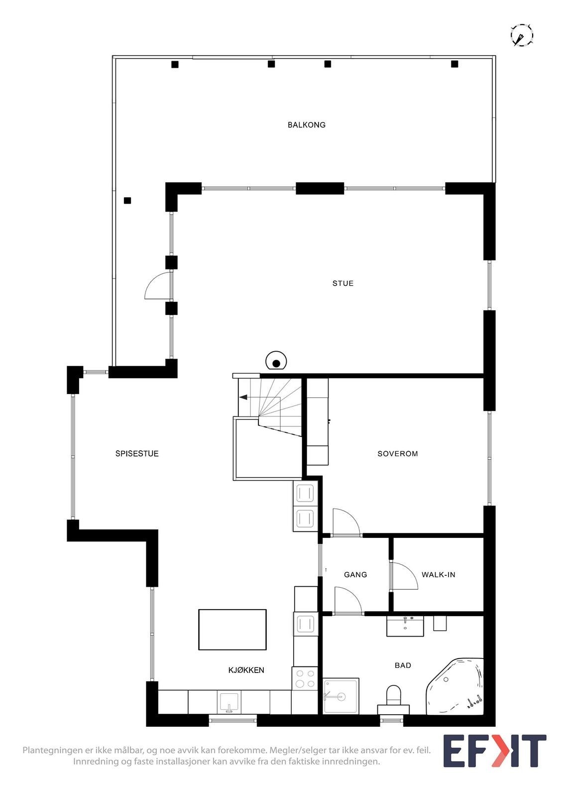 Plantegning 1. etg Galleribilde