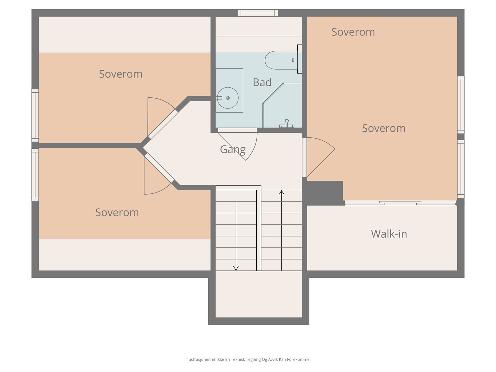 Plantegning, 2.etasje. Galleribilde