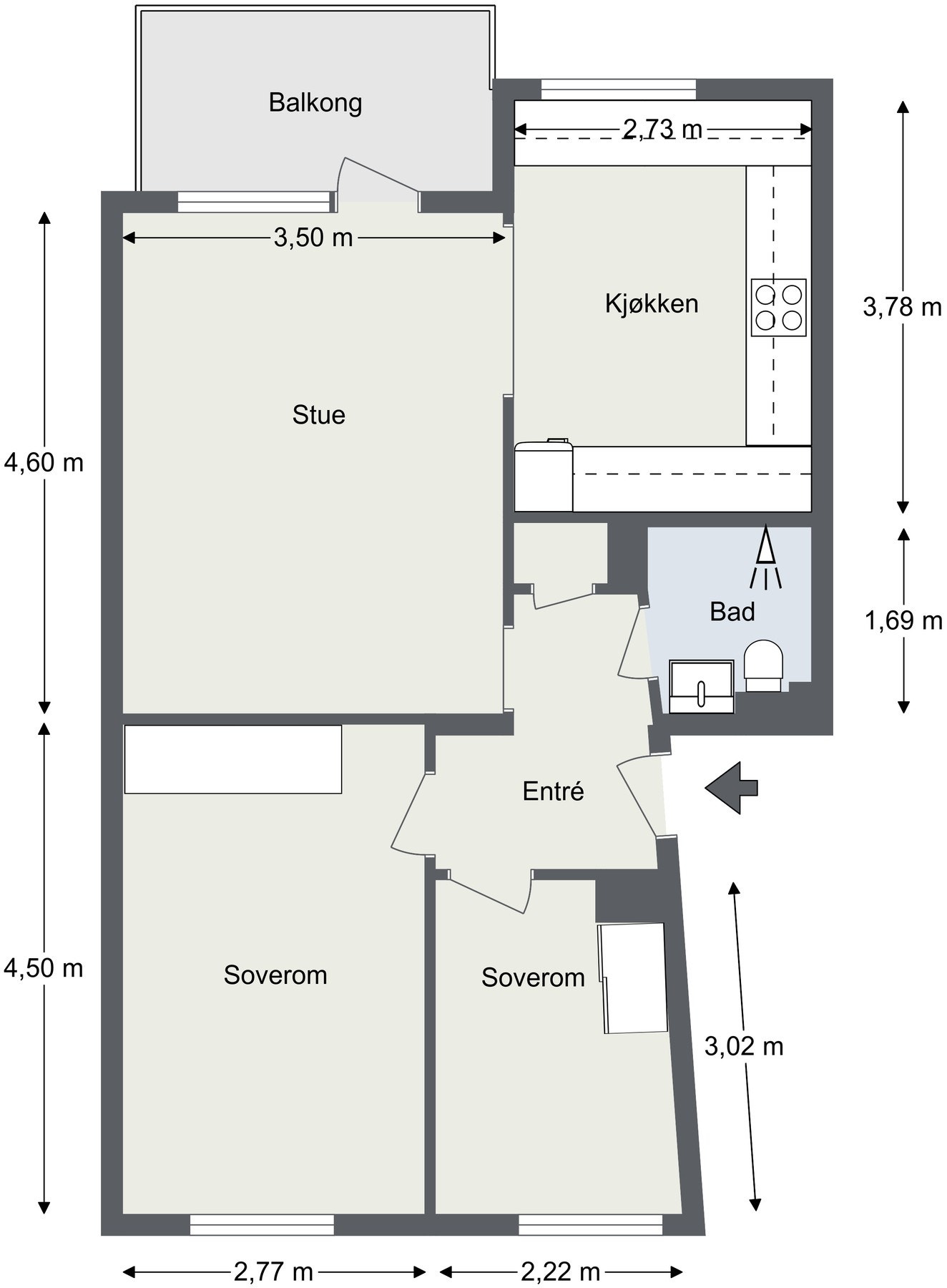 Plantegning 5. etasje Galleribilde