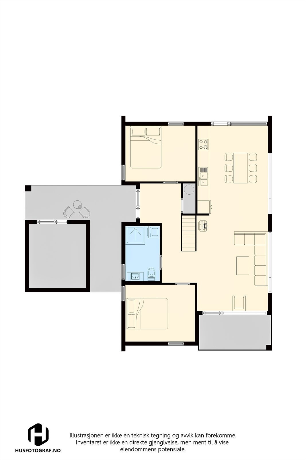 Plantegning 1.etasje Galleribilde