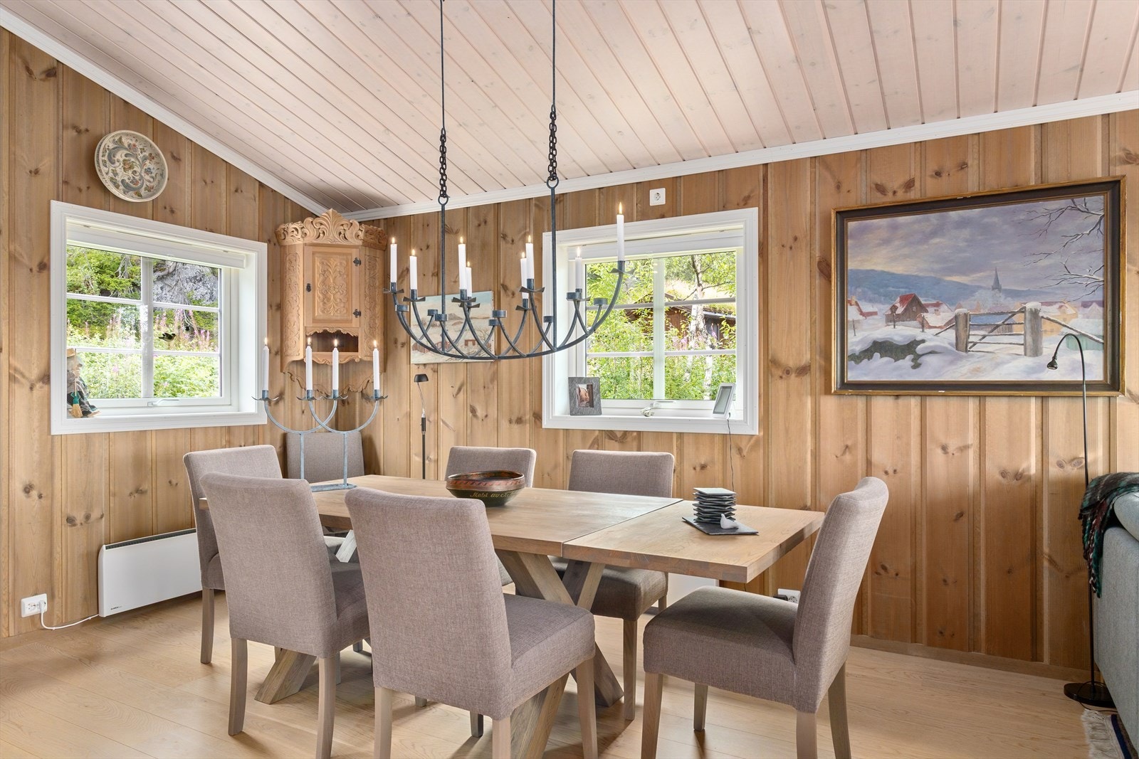 Her kan man enkelt møblere med et stort spisebord, hvor familien kan samles for koselige middager. Galleribilde