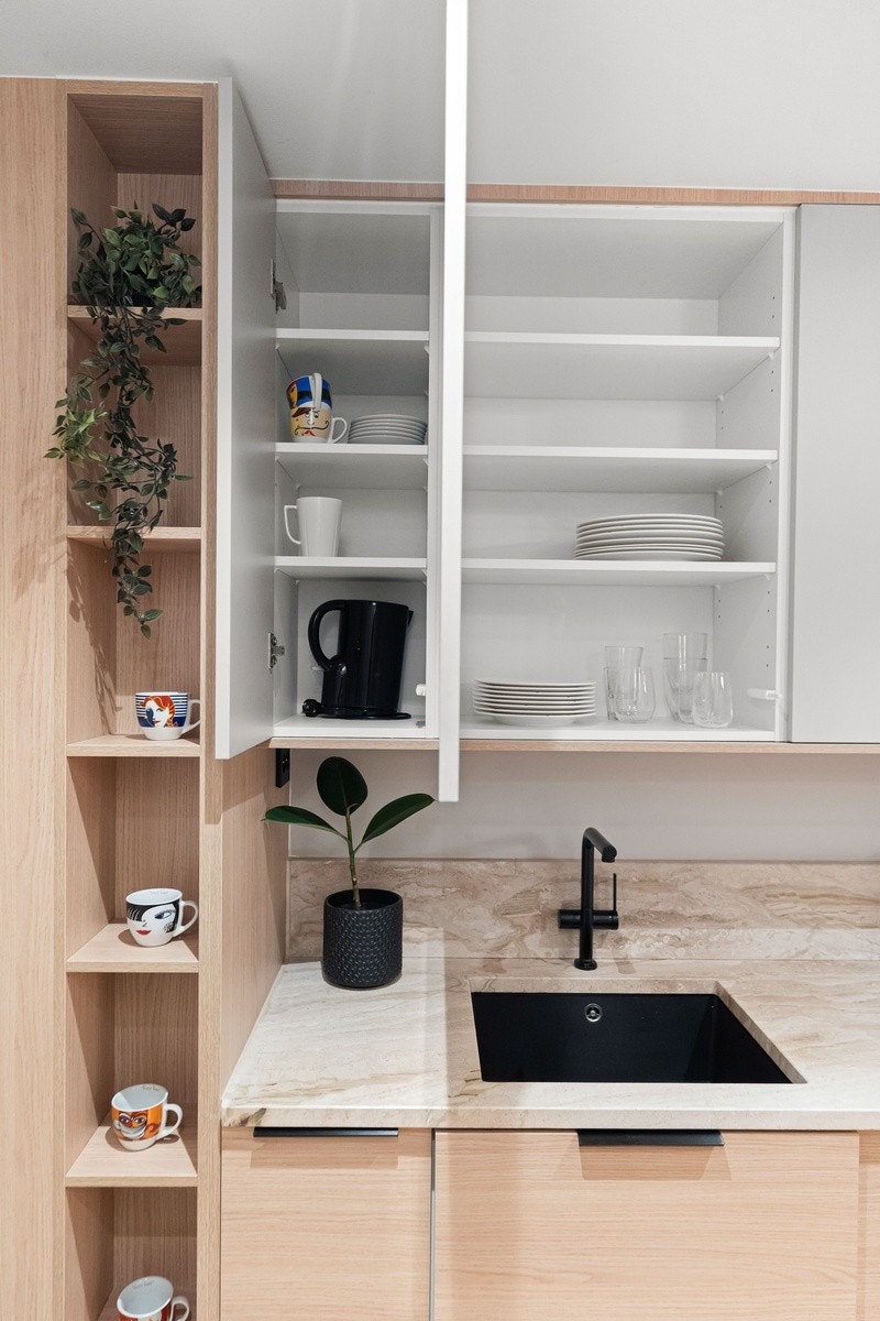 Kjøkkenet er innredet Galleribilde