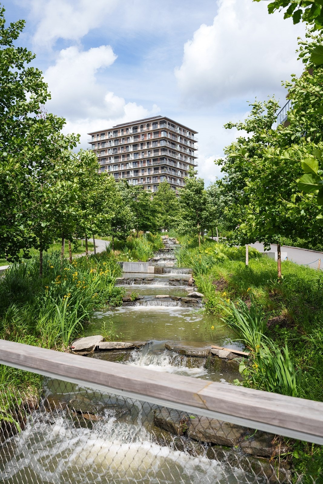 Vakre Hovinbekken renner gjennom nabolaget. Galleribilde