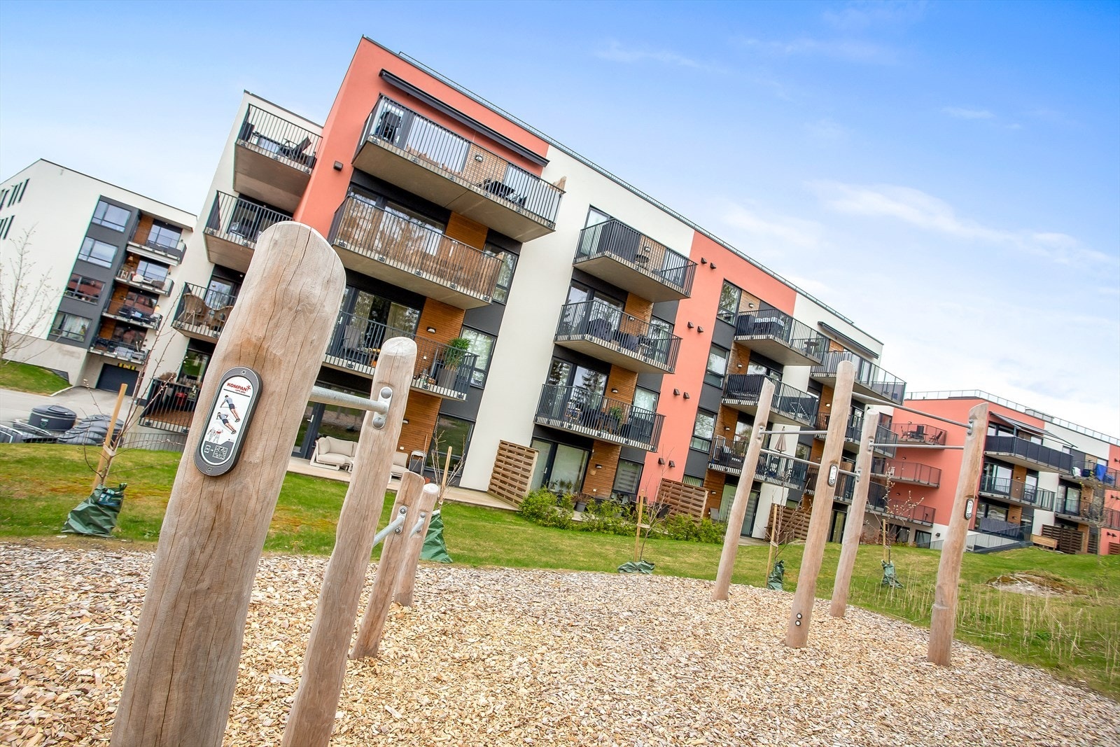 Fellesarealene er tilrettelagt for sosialt samvær og aktivitet. Galleribilde