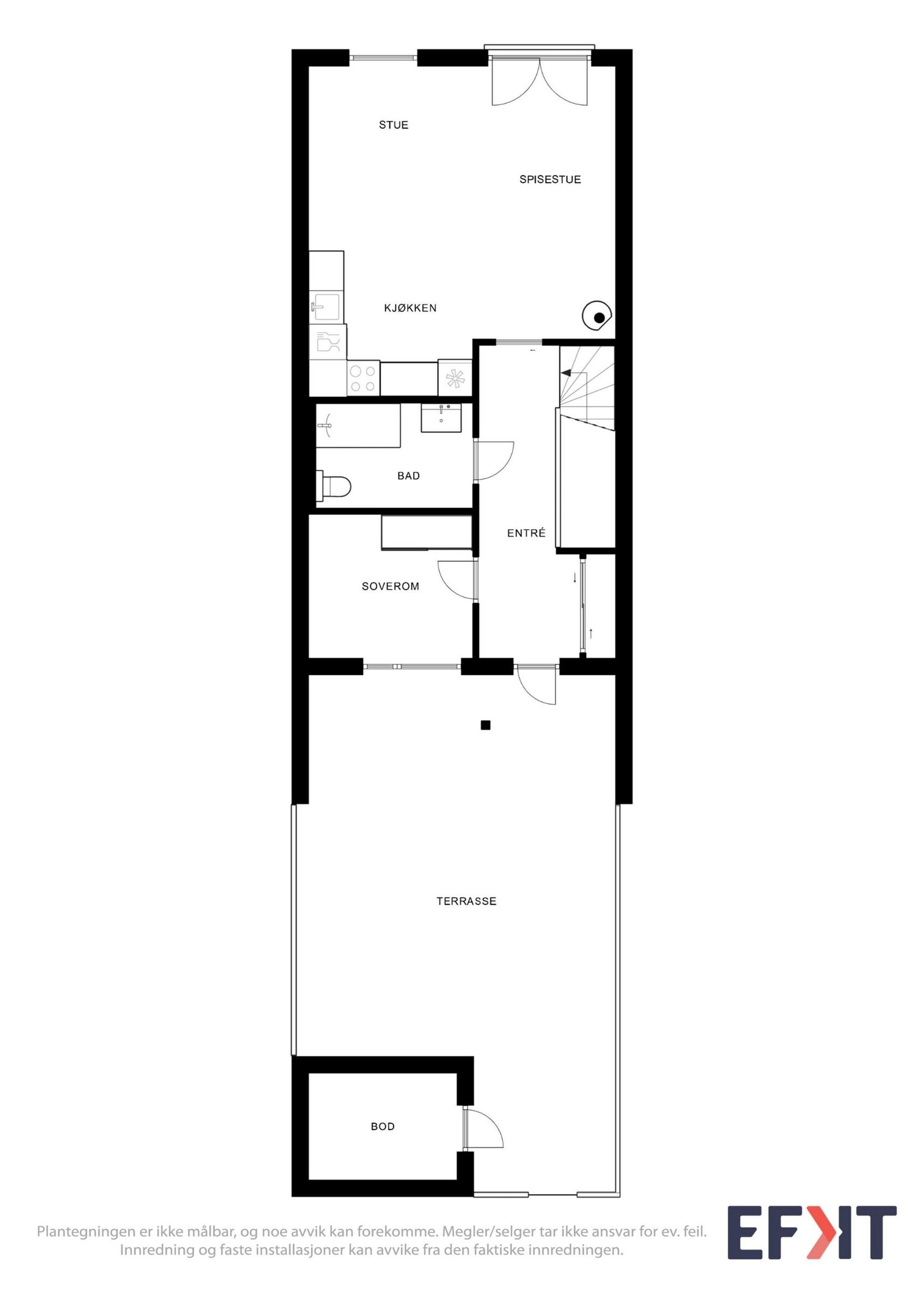 Plantegning 1.etg Galleribilde