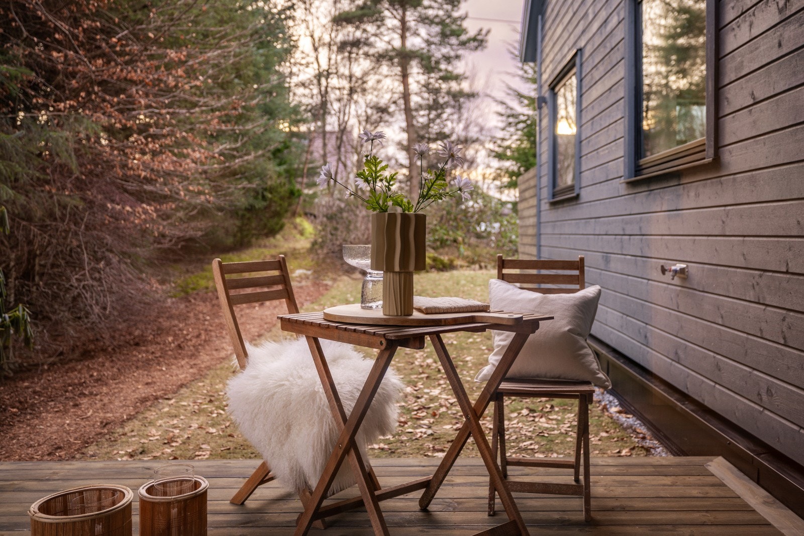 Koselig og skjermet uteplass Galleribilde