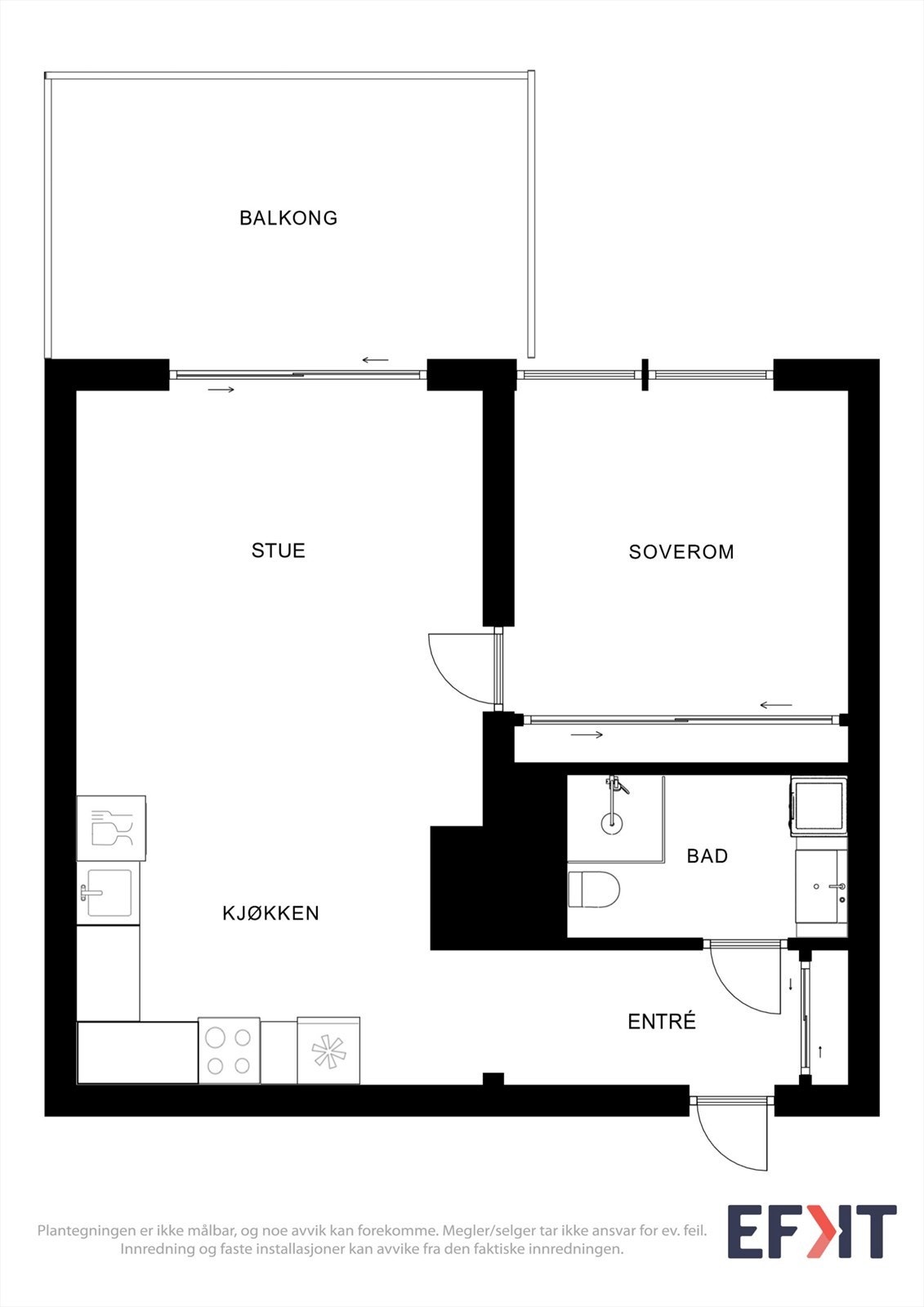 Leiligheten har en fin og arealeffektiv planløsning. Her kan du flytte rett inn! Dette er en leilighet som passer like godt for unge som for eldre. Galleribilde