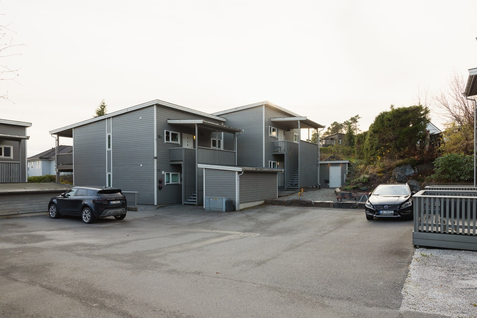 Parkering på felles parkeringsplass Galleribilde