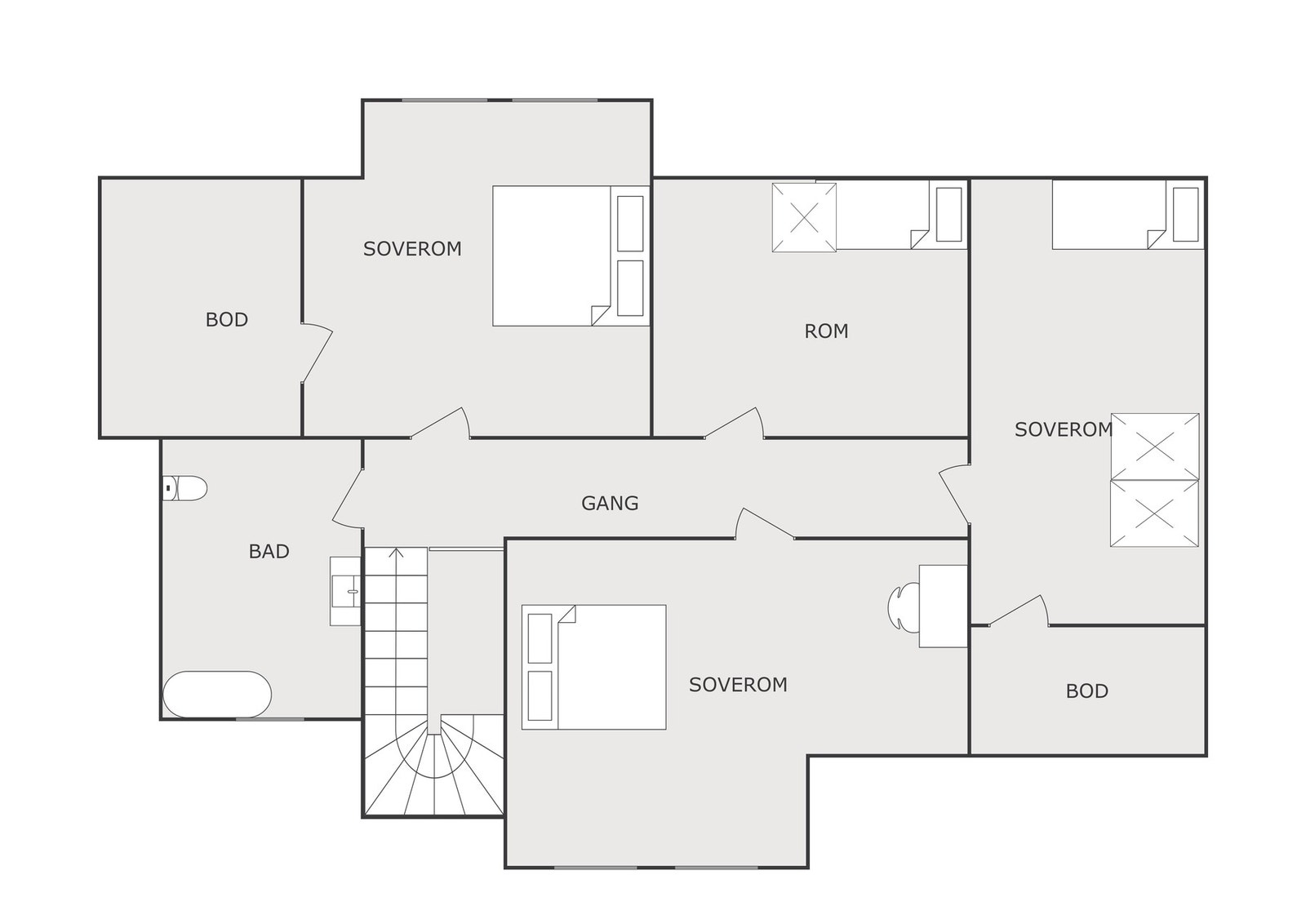 Plantegning 2. etasje. Galleribilde