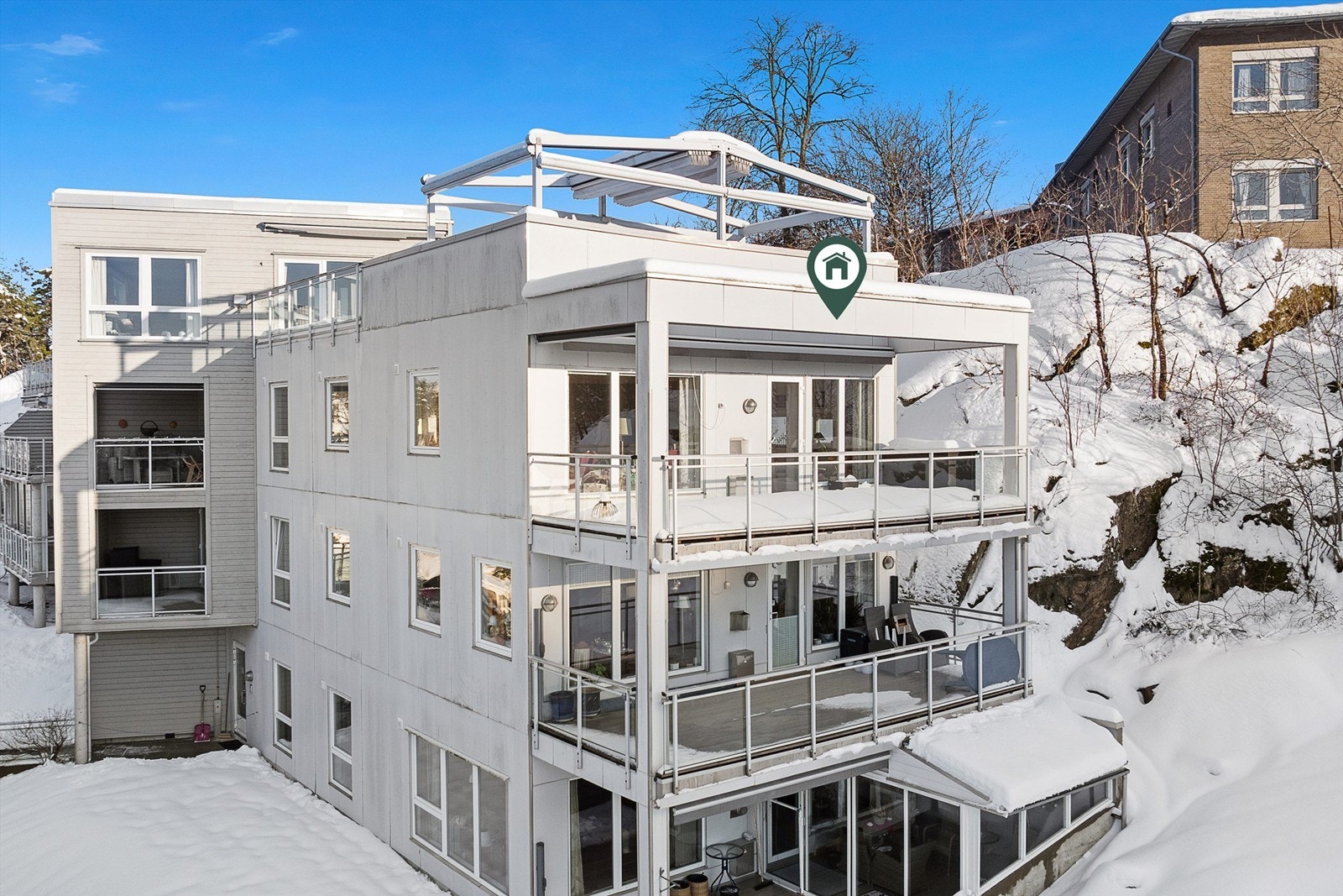 Leilighet med flott vestvendt beliggenhet Galleribilde