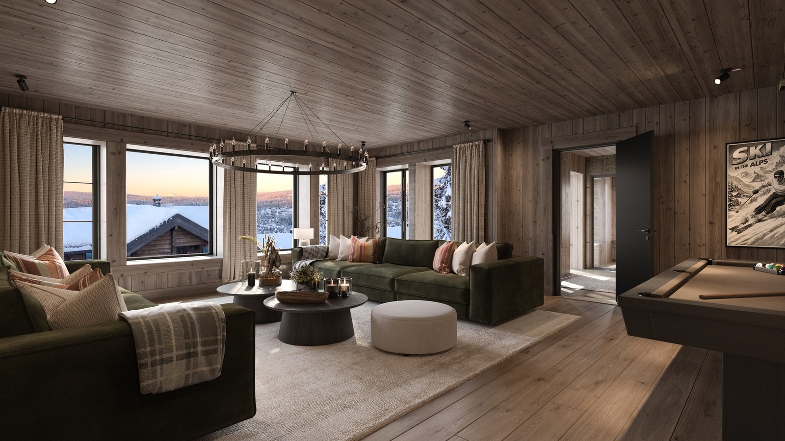 Hyttas andre stue er også stilig og av god størrelse. (Illustrasjonsfoto, avvik vil forekomme) Galleribilde