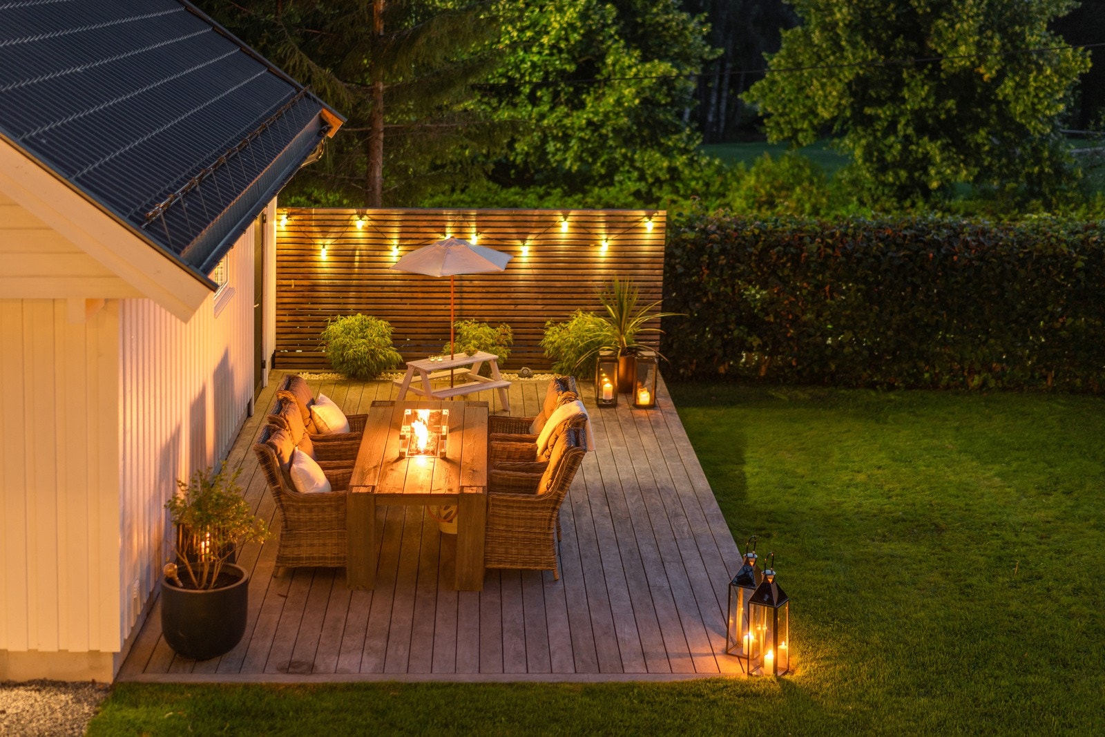 Her kan sommerkveldene nytes i rolige og private omgivelser. Galleribilde