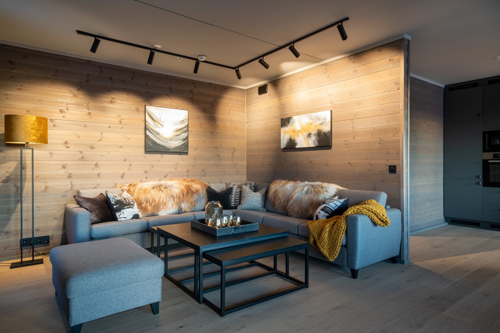 Her er det god plass til sofagruppe med tilhørende møblement. Galleribilde