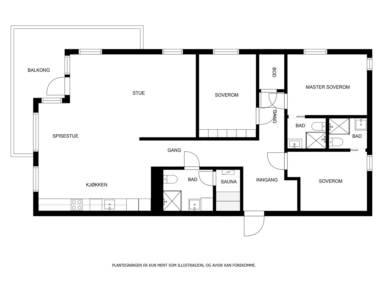 Plantegning - 4 etasje med heis Galleribilde