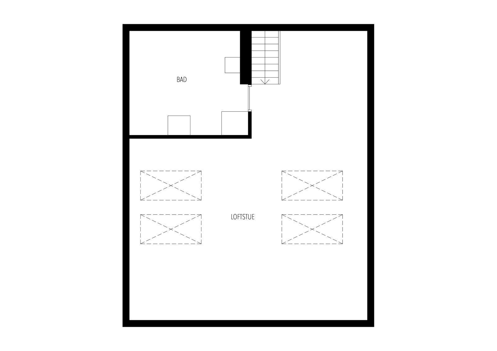 Plantegning loft Galleribilde