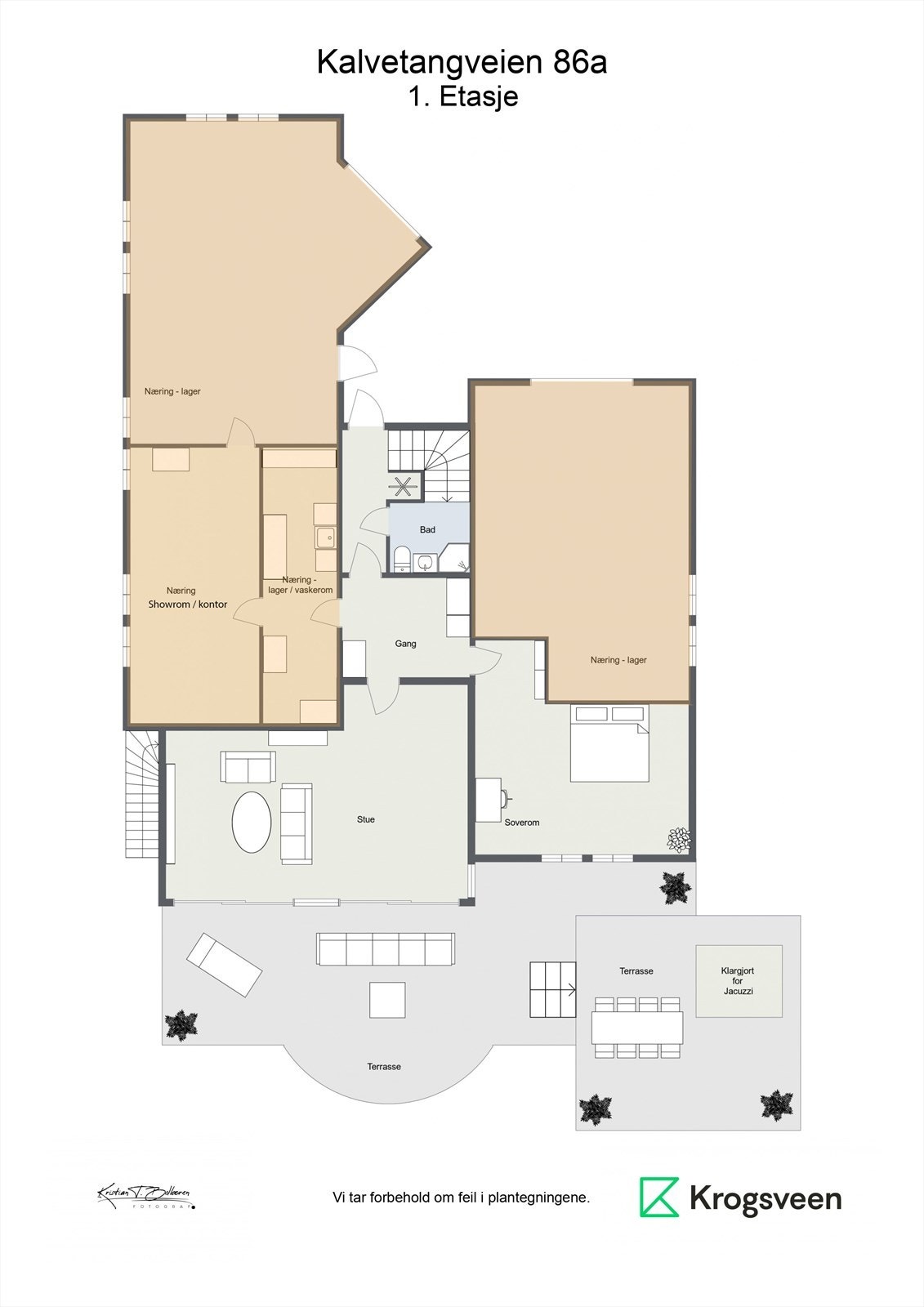 Planskisse 1. etasje. Galleribilde