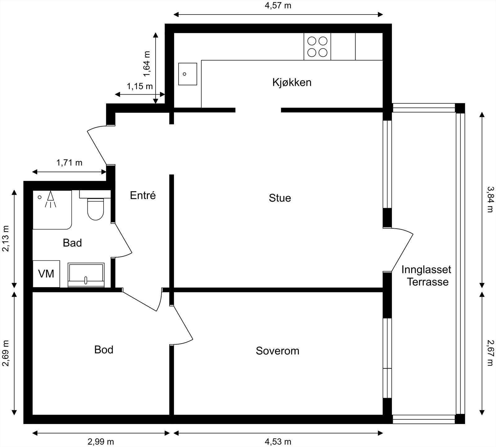 Plantegning 2D Galleribilde