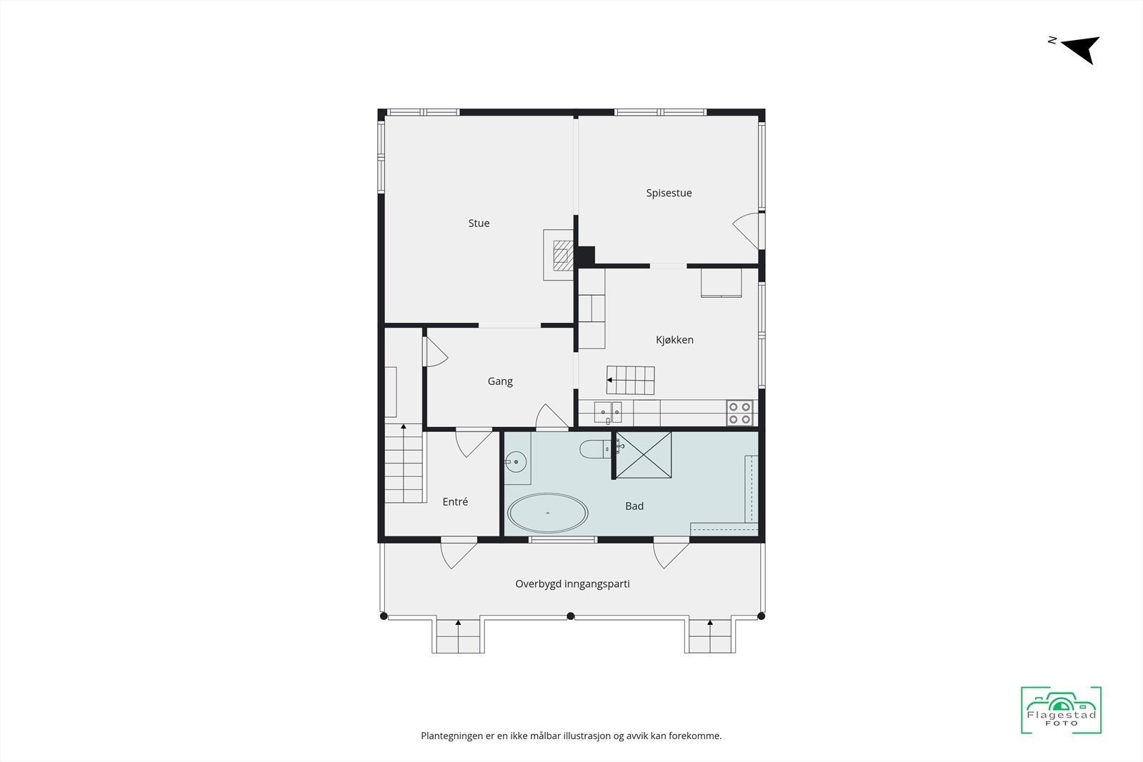 Plantegning 1. etasje Galleribilde