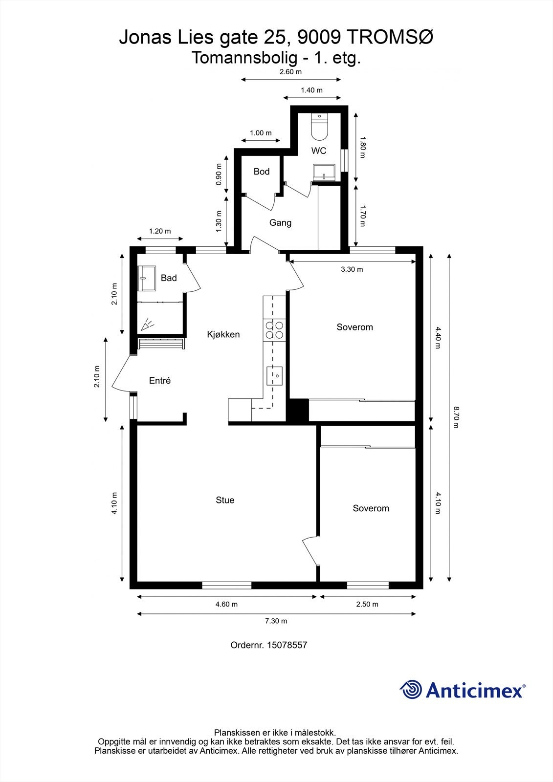 Hoveddelen er en praktisk og fin leilighet Galleribilde