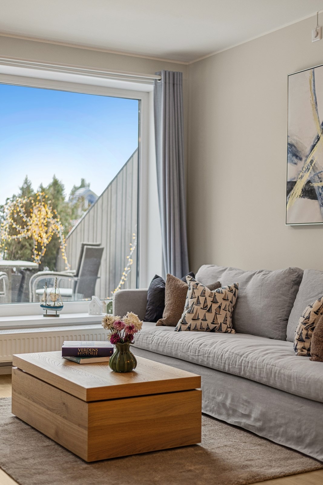 Boligen har radiatorer tilknyttet fjernvarme. Galleribilde