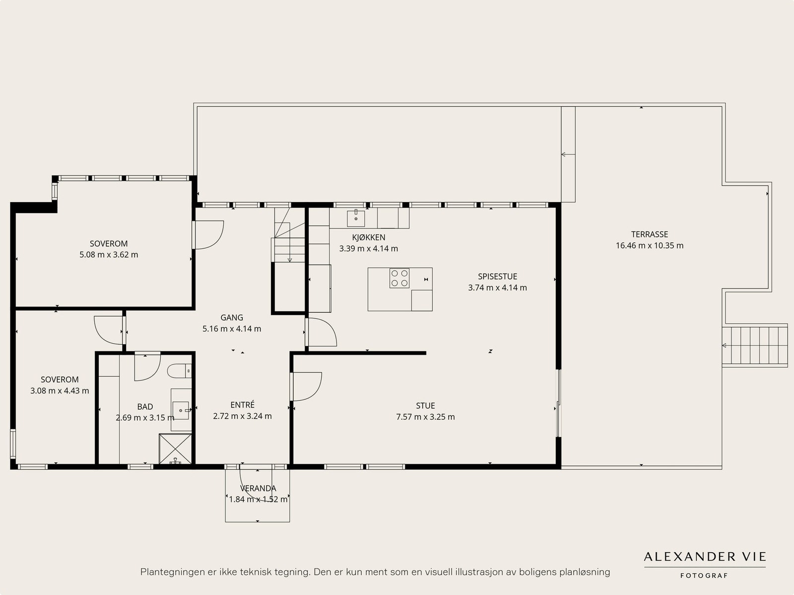 Plantegning 1.etasje Galleribilde