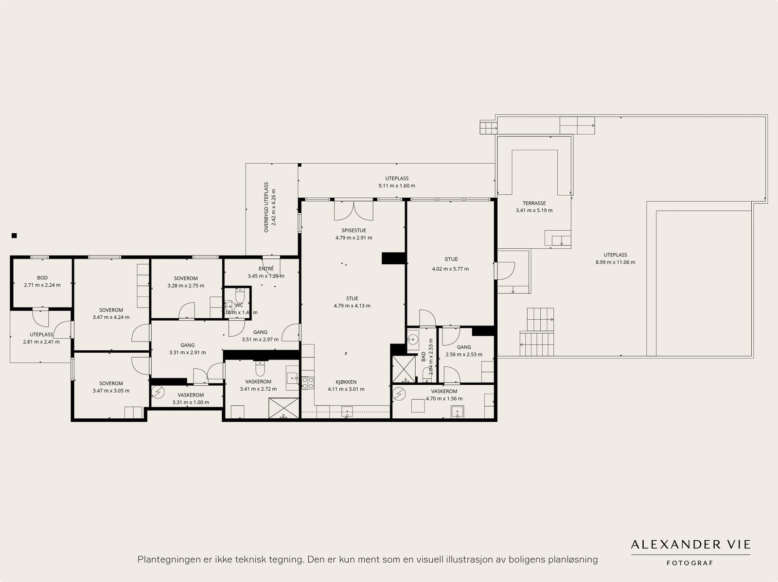 Plantegning underetasje. Galleribilde