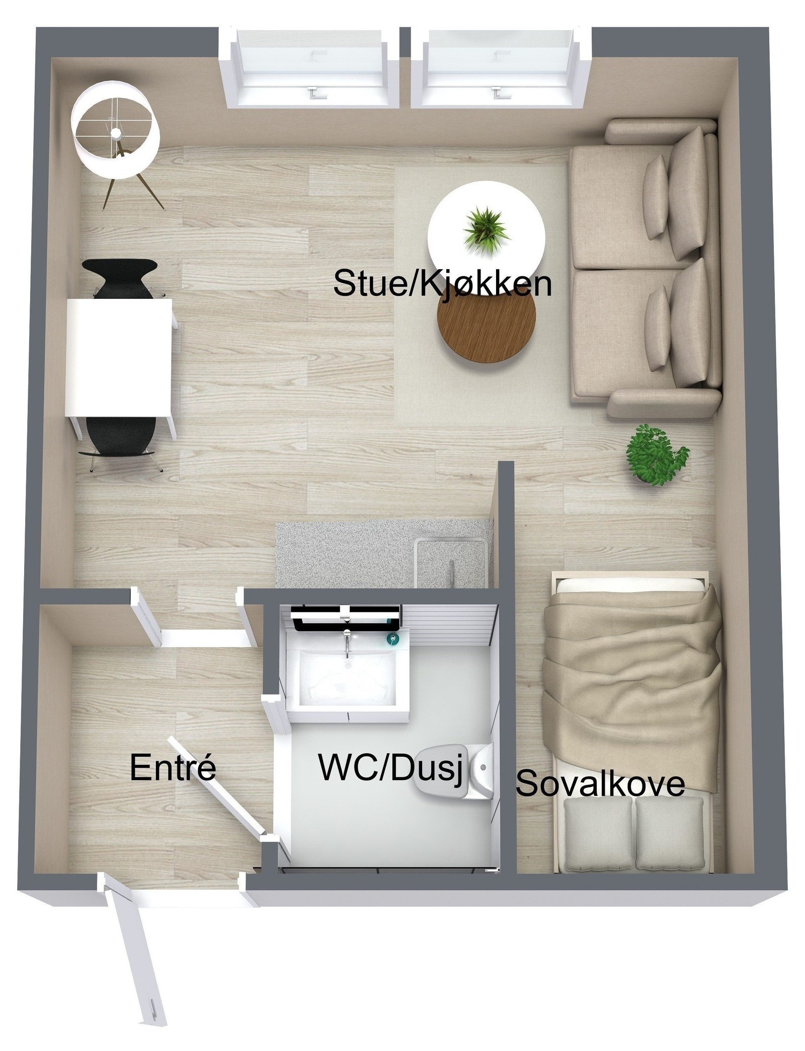 Planløsning, kun ment som illustrasjon, ikke målbar Galleribilde