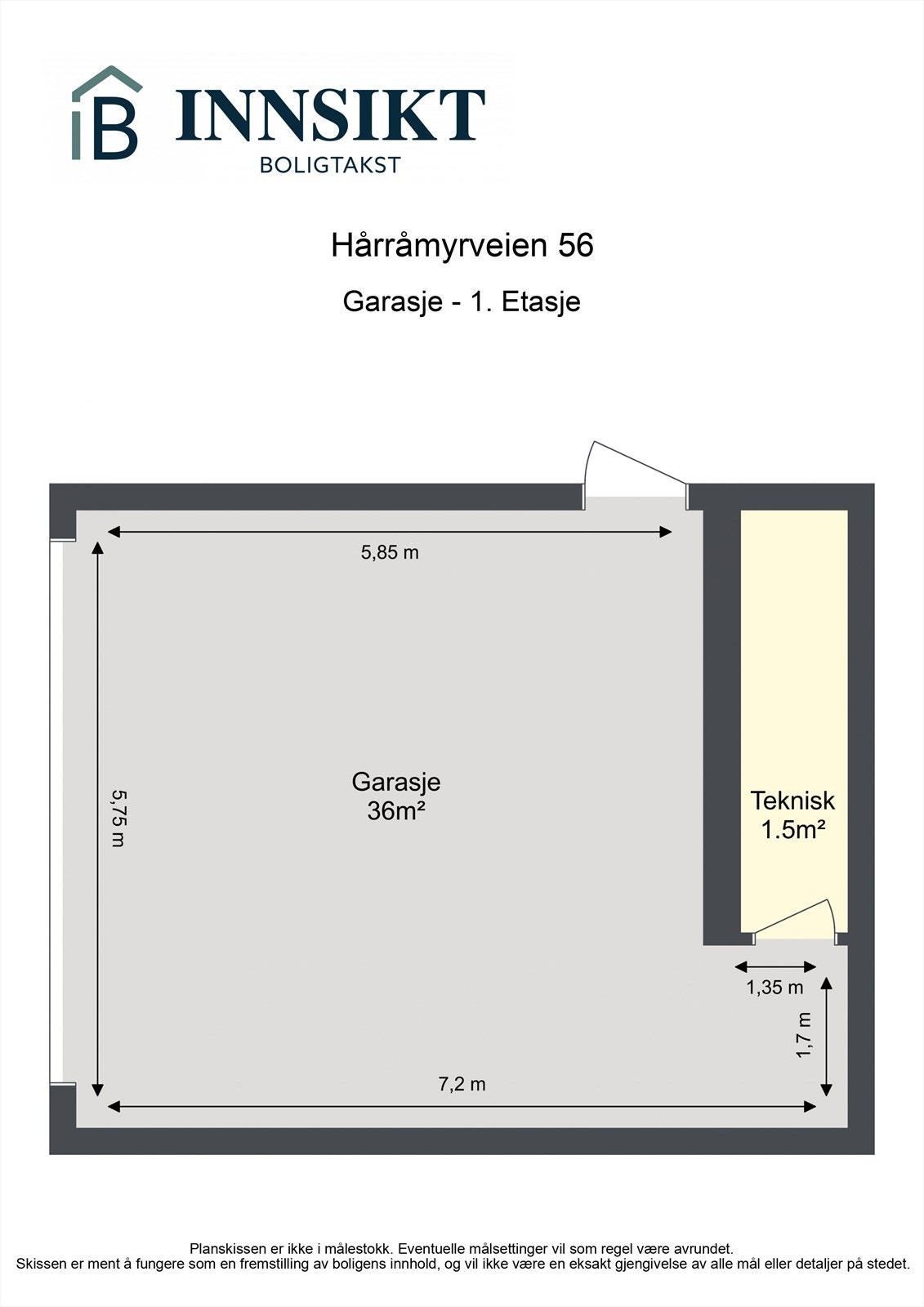 Plantegning garasje Galleribilde