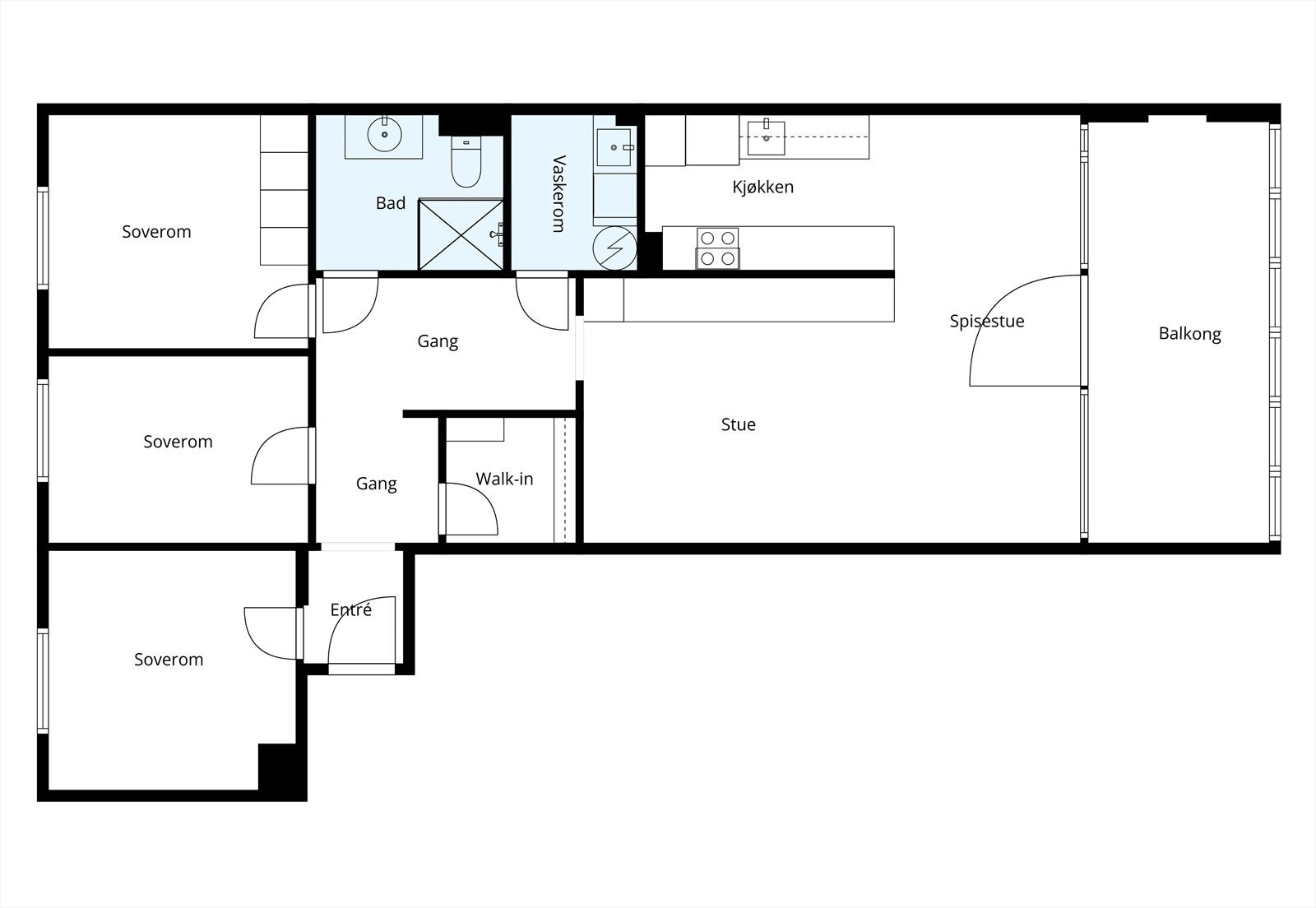 Plantegning 4.etg. Galleribilde
