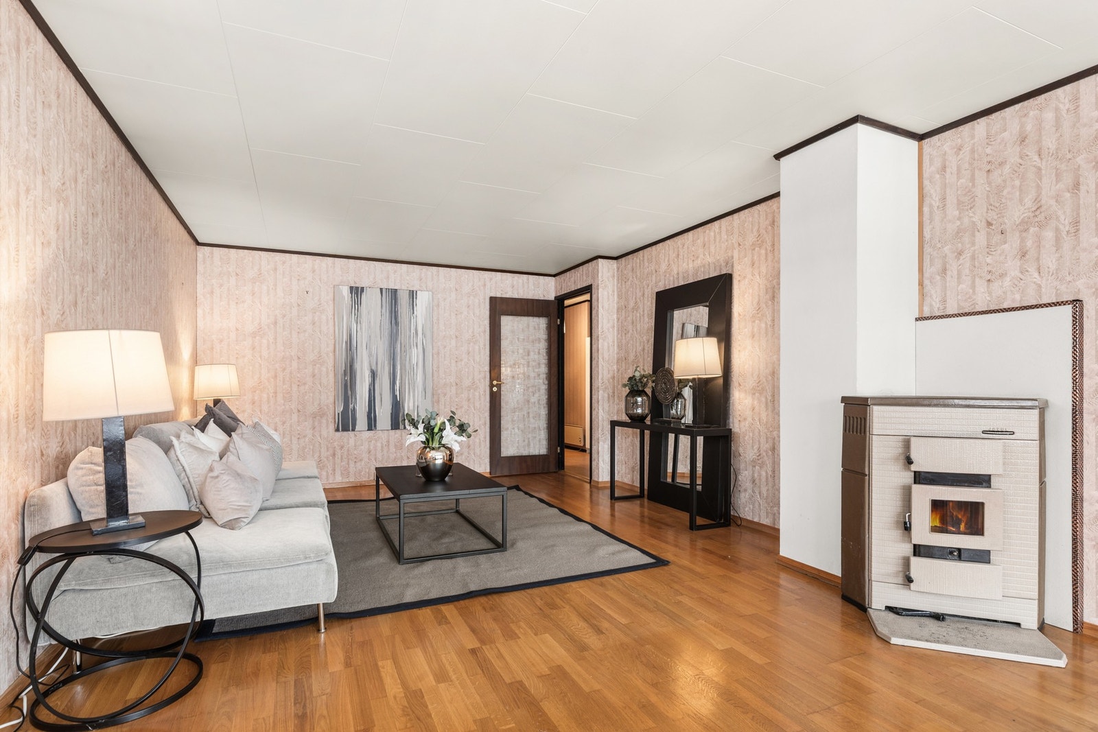 Peisovn i stue Galleribilde