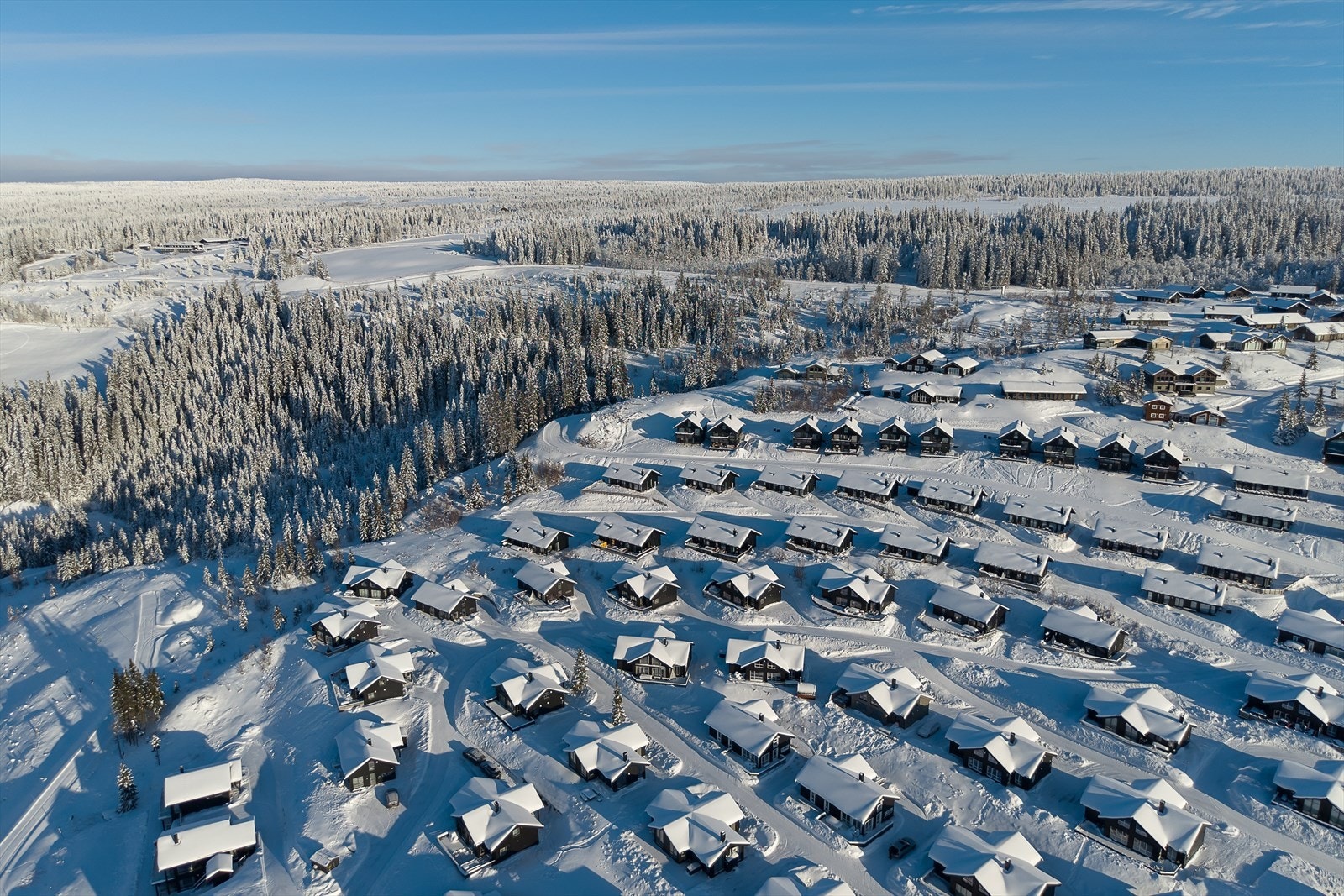 Et nyere hytteområde i fine omgivelser. Galleribilde