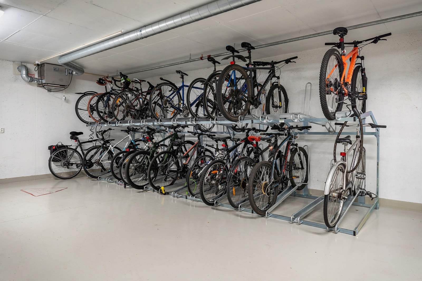 Her har man også tilgang på sykkelparkering. Galleribilde