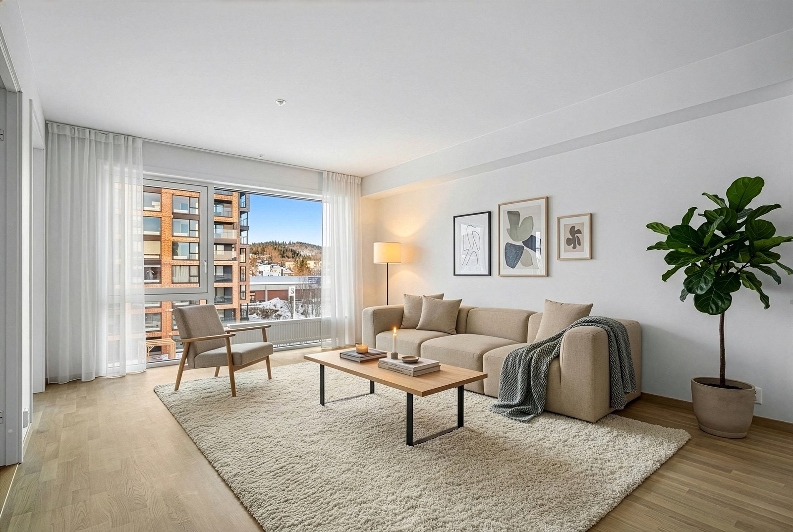 Helt ny 3-roms på Saupstad Torg med IN-ordning, fjernvarme og "alt" inkl. i felleskostnadene Galleribilde