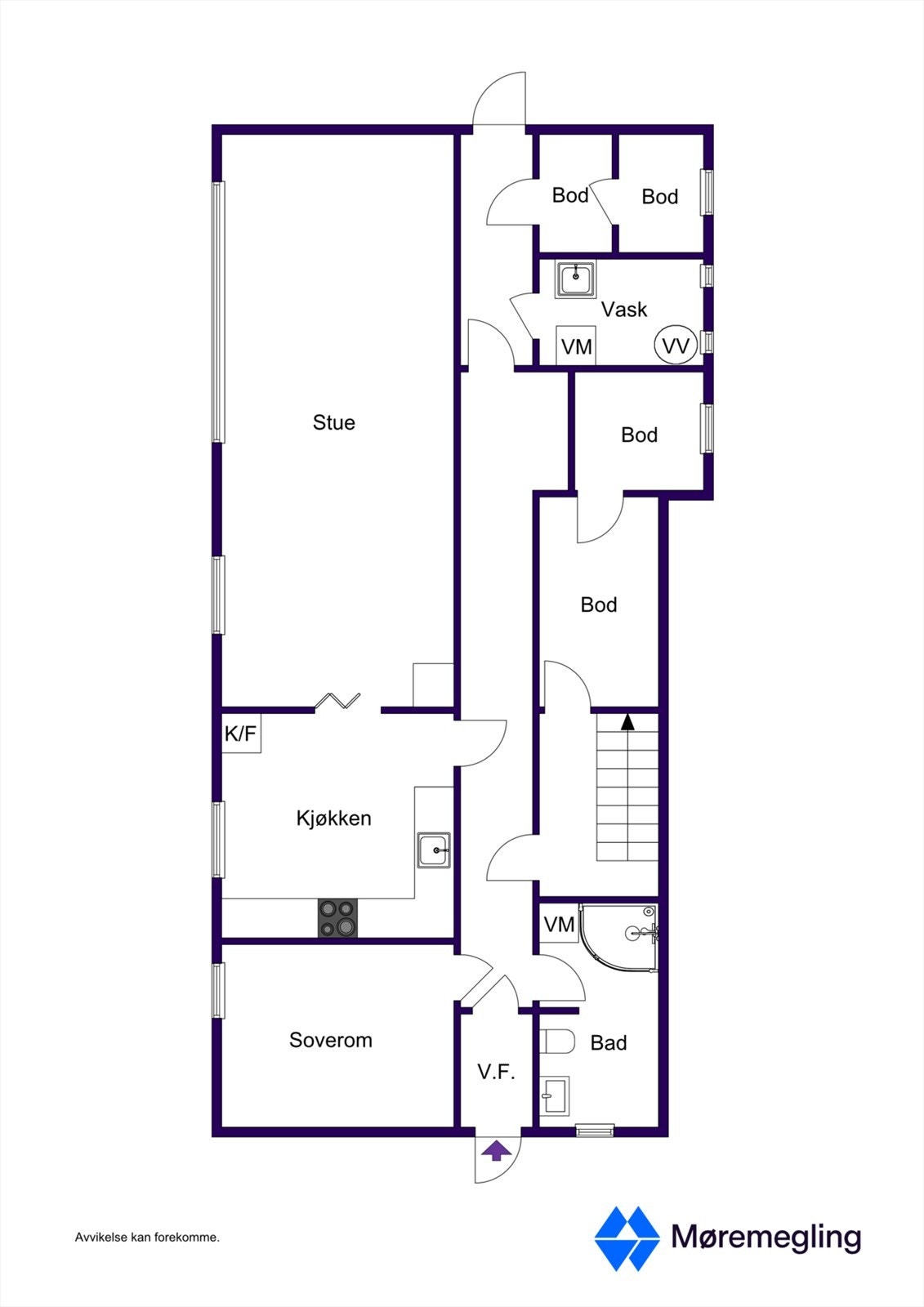 Plantegning underetasje Galleribilde