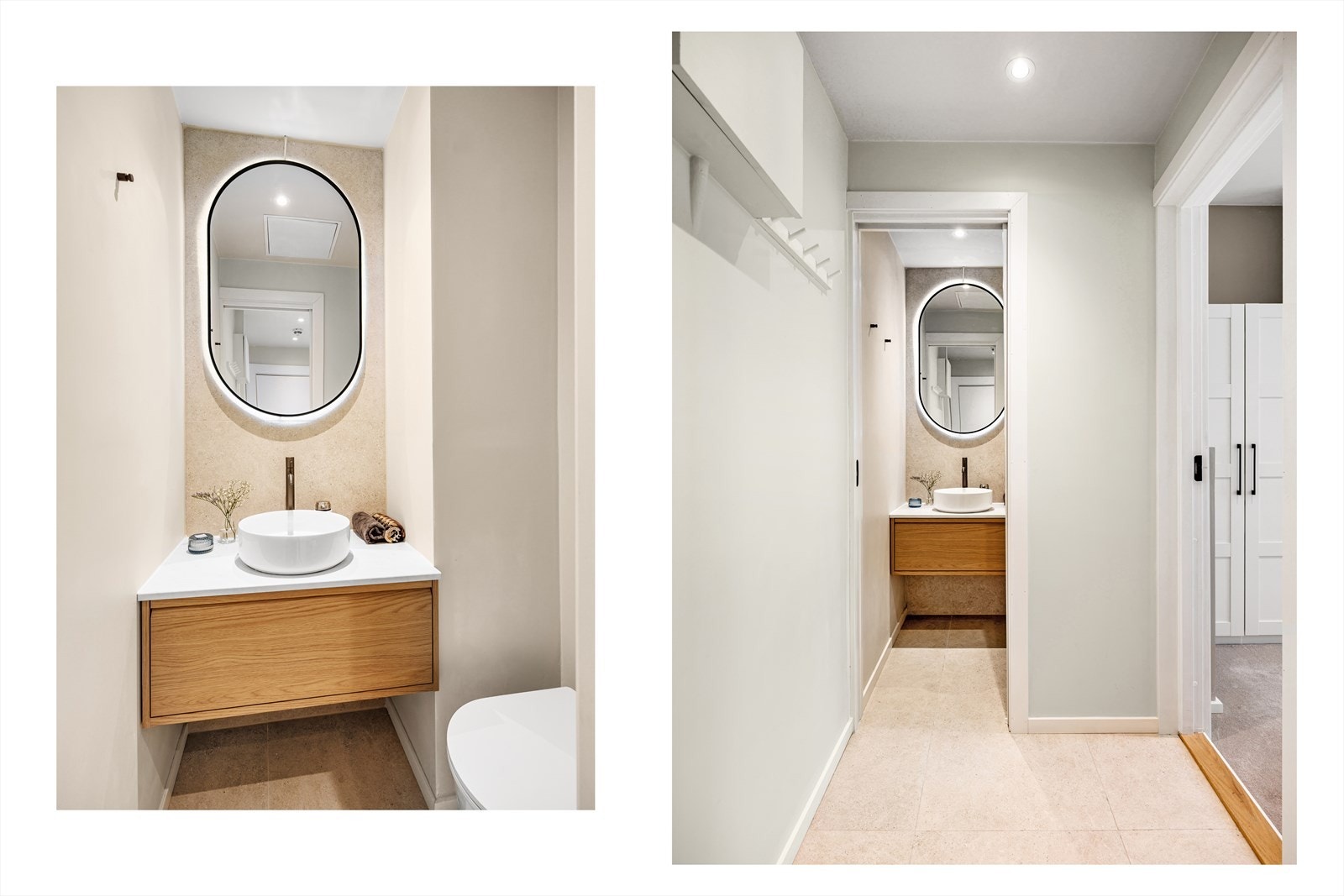 Fra entréen er det adkomst til et praktisk wc-rom som ble etablert i 2025. Galleribilde