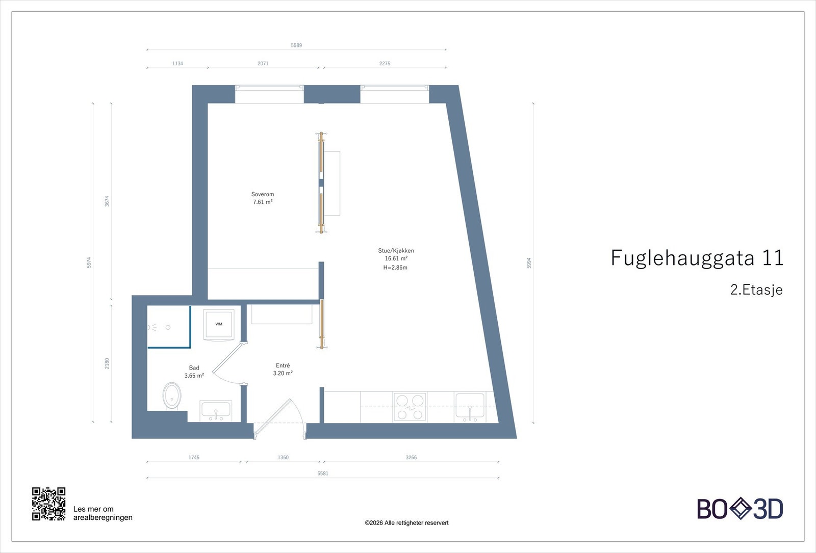 Godt utnyttet planløsning. Galleribilde
