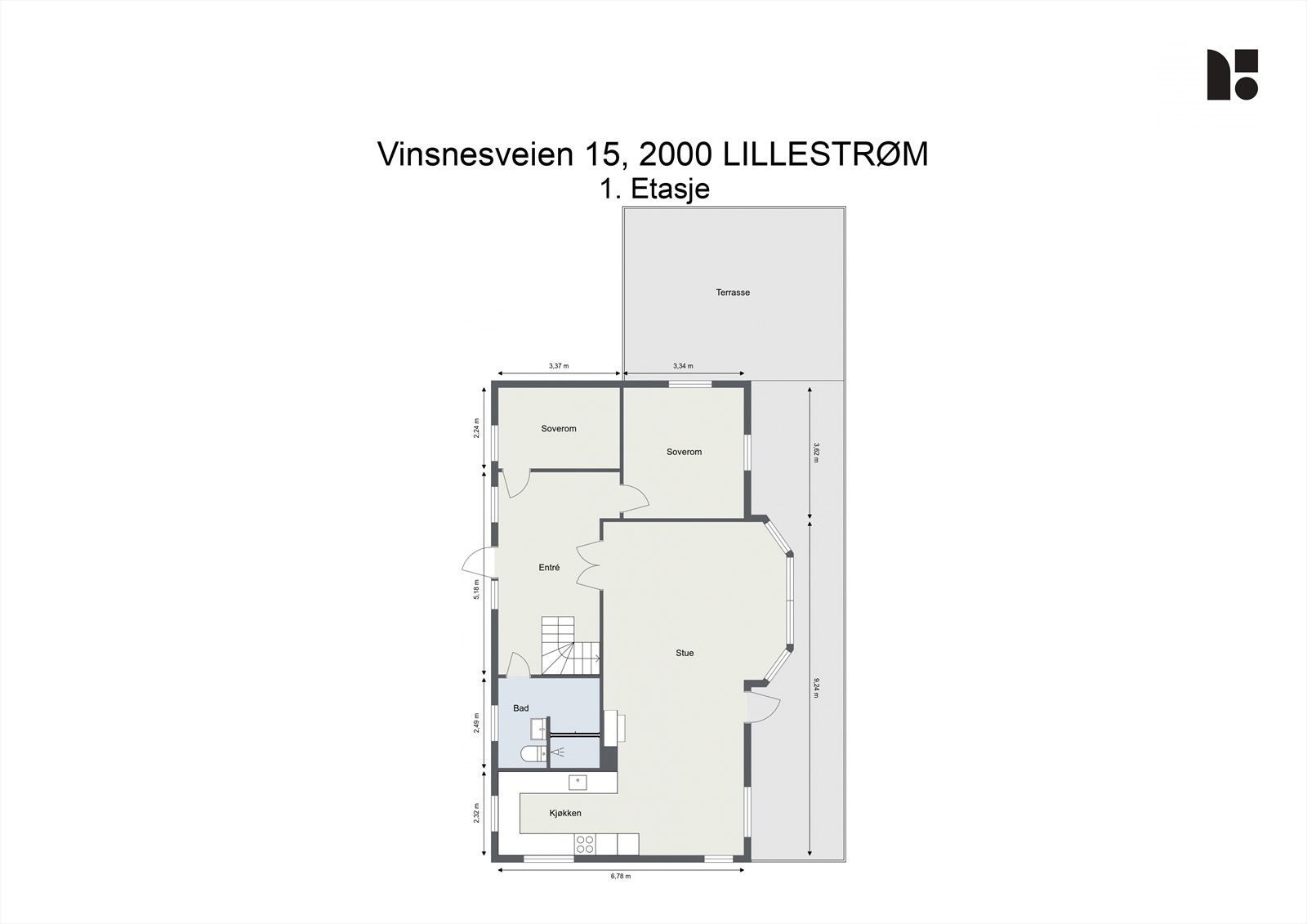 Plantegning - 1. etasje Galleribilde