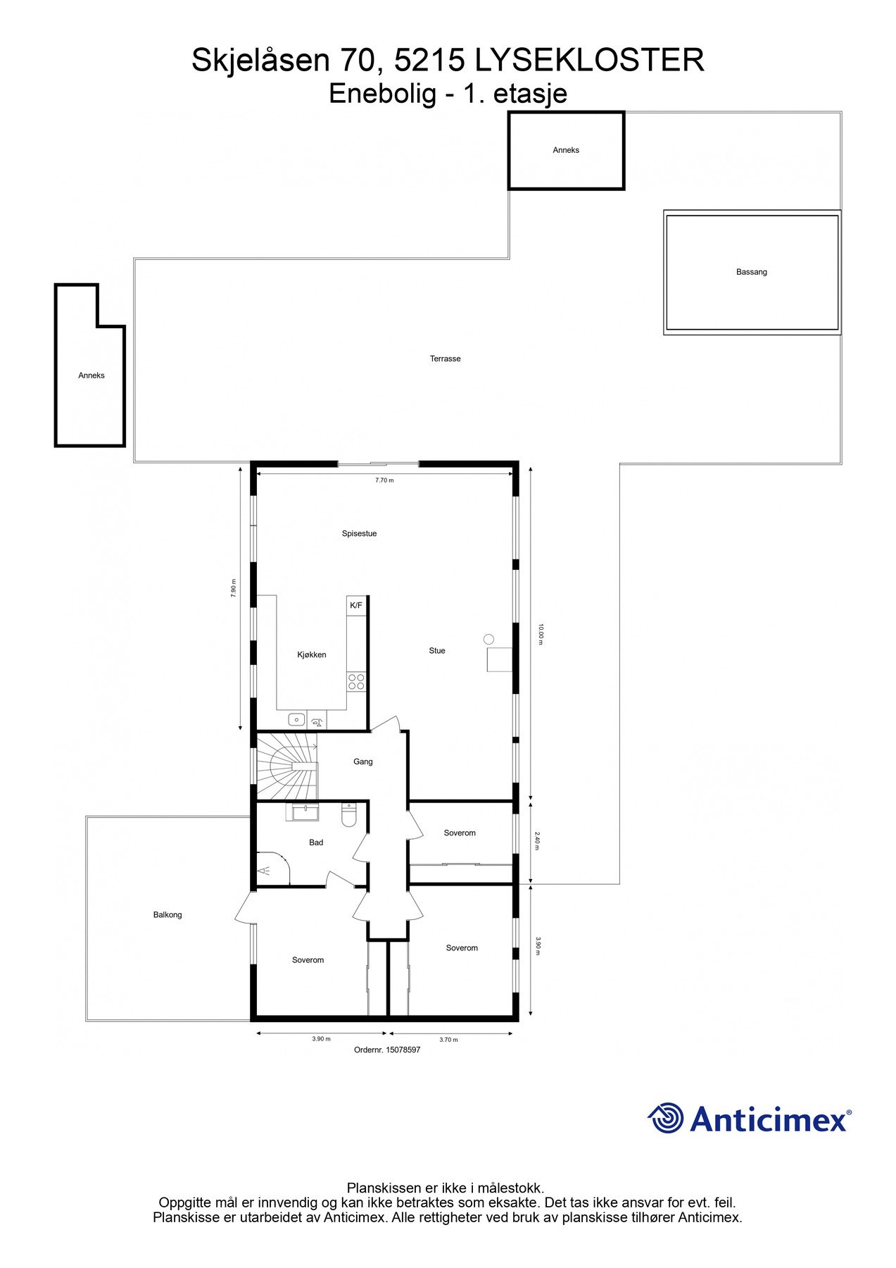 Planskisse 1. etasje (det tas forbehold om feil/avvik). Galleribilde