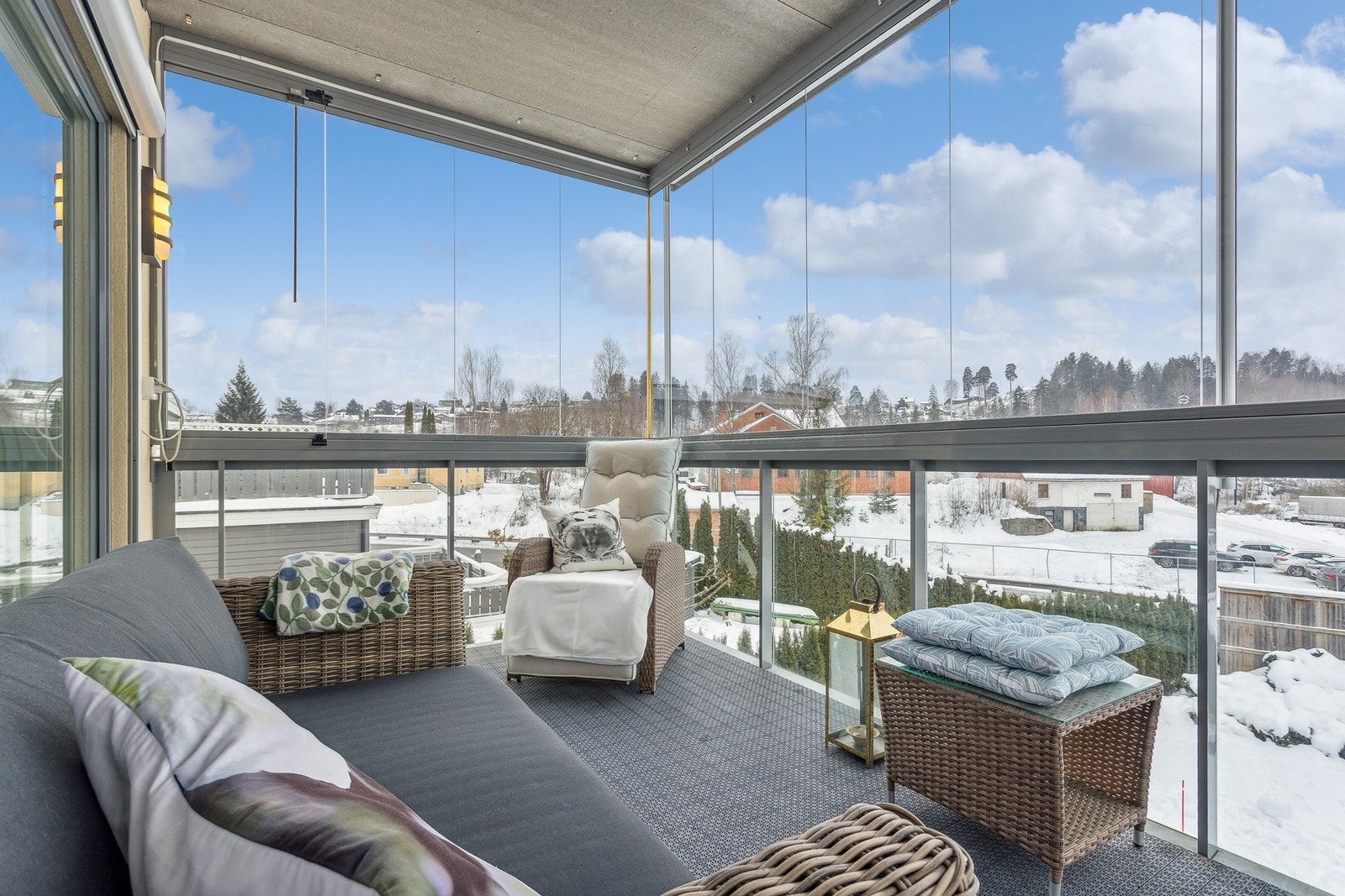 Sydvestvendt balkong Galleribilde