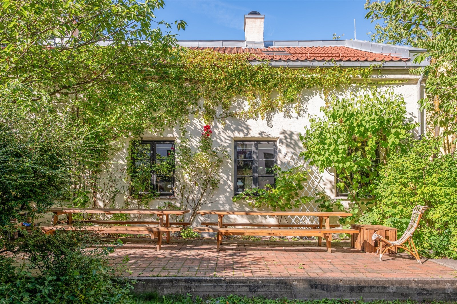 Flott og velstelt bakgård. Galleribilde