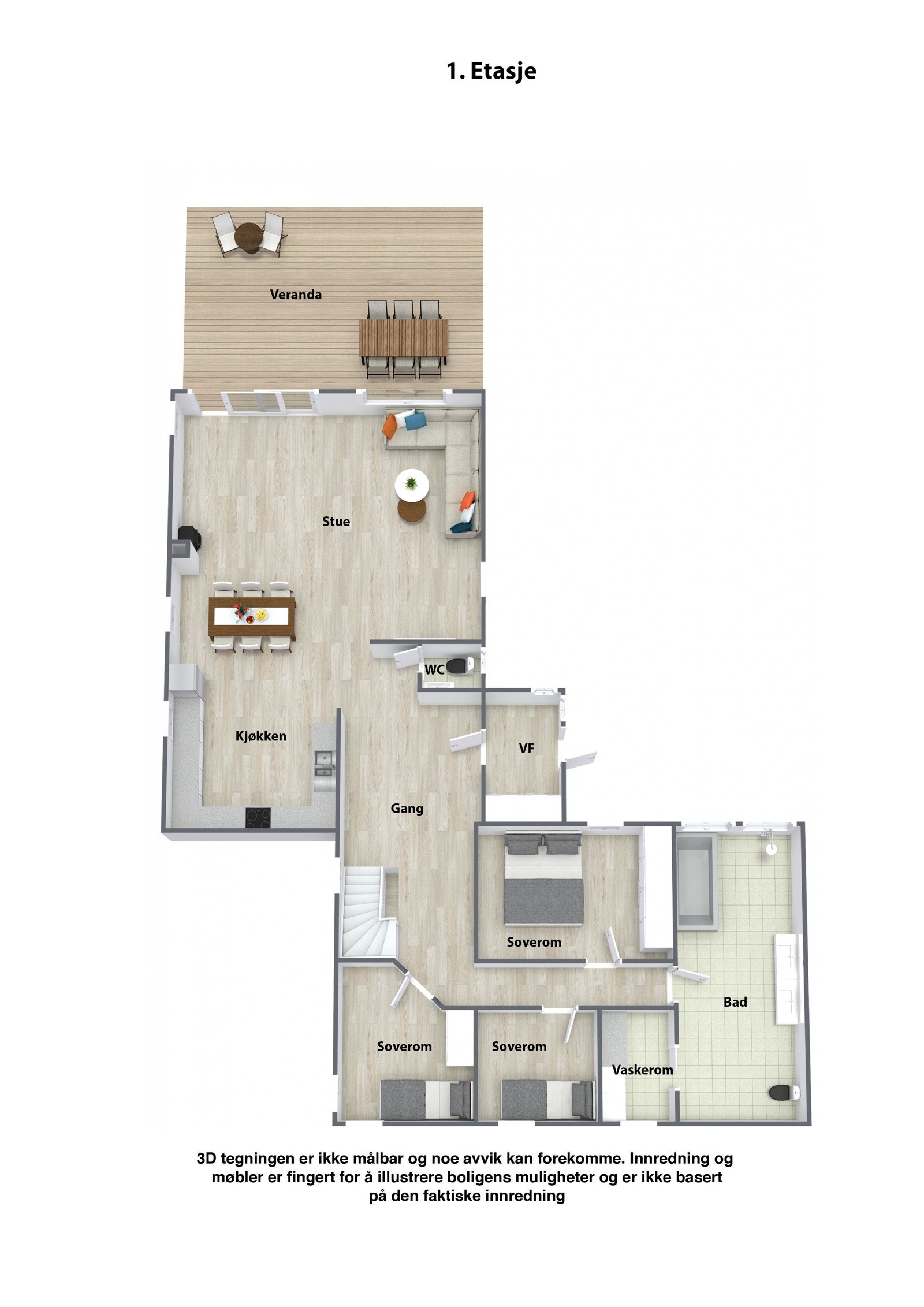 Plantegning 1etg Galleribilde