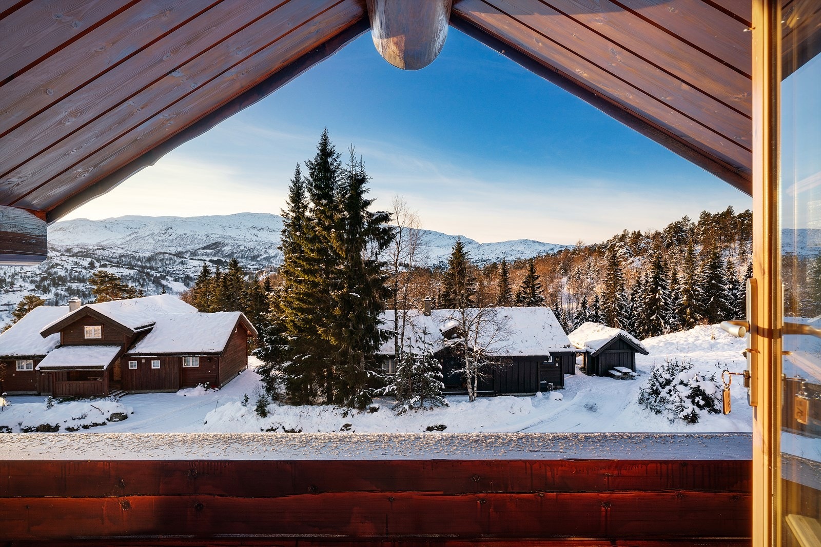 Flott utsikt fra balkongen. Galleribilde