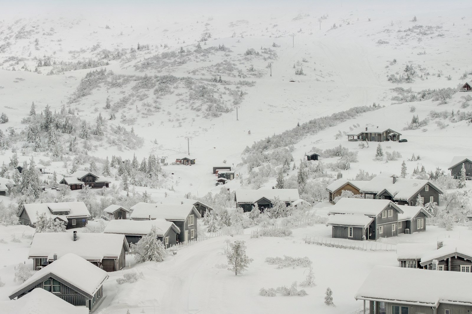 Det er to preparerte nedfarter for alpint, en på hver side av heisen. I tillegg er det flotte muligheter for løssnøkjøring mellom de to preparerte nedfartene. Galleribilde