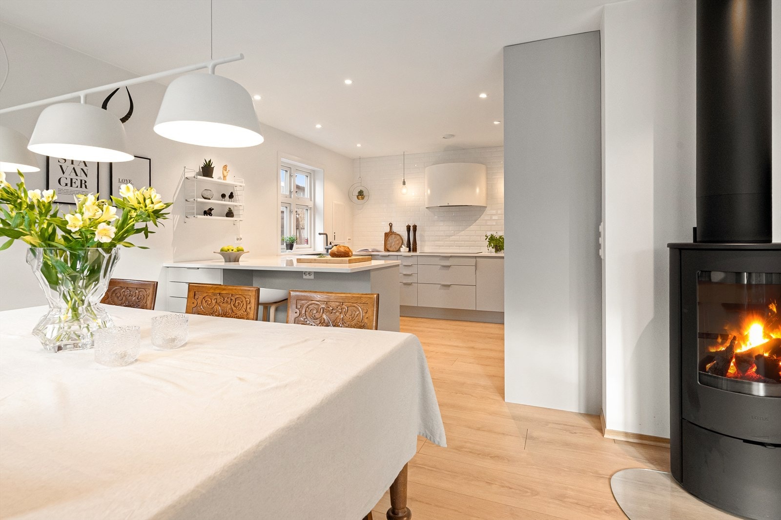 Åpen stue- og kjøkkenløsning Galleribilde