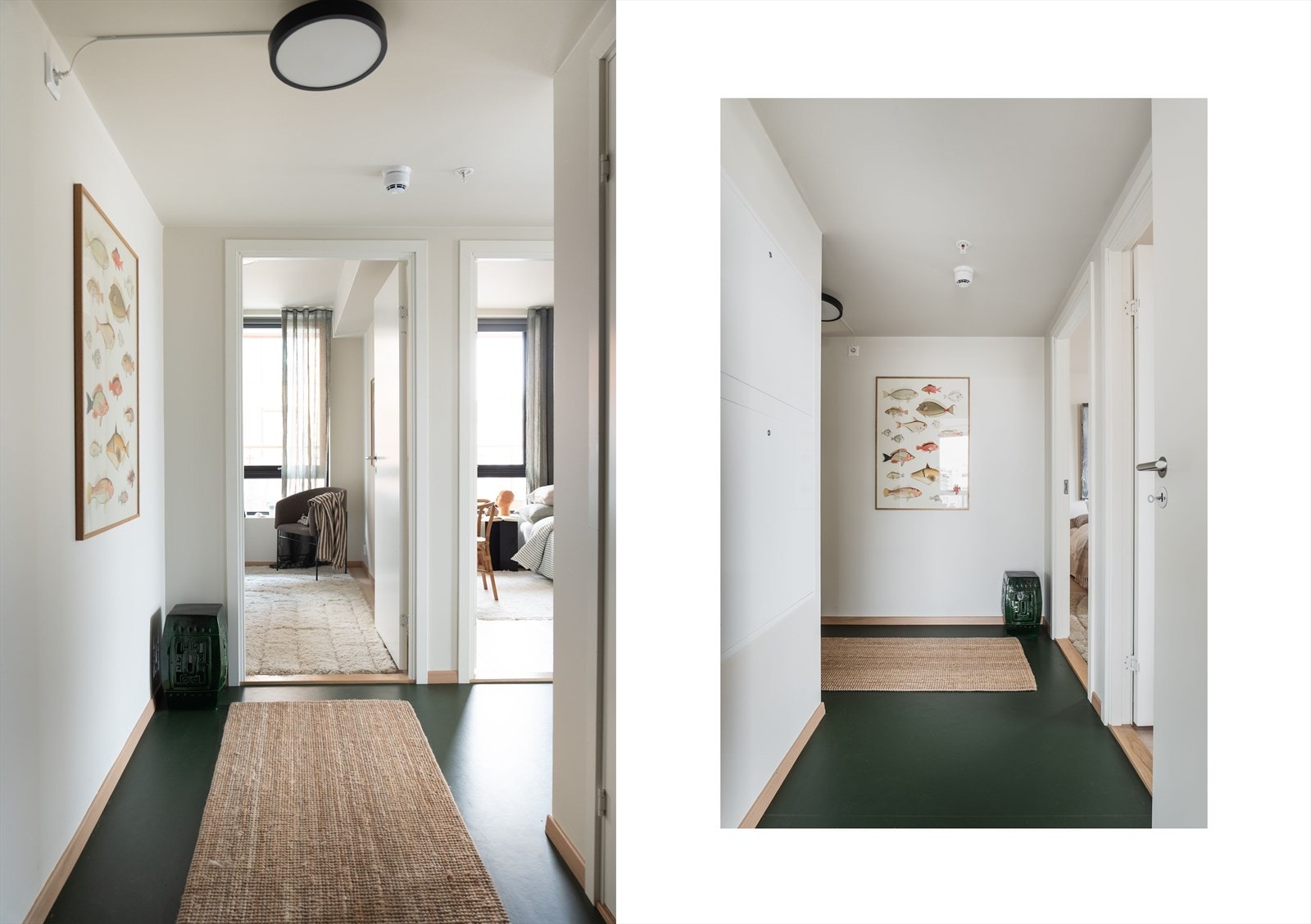 Romslig entrè med god plass til å henge fra seg yttertøy og sette fra seg sko Galleribilde