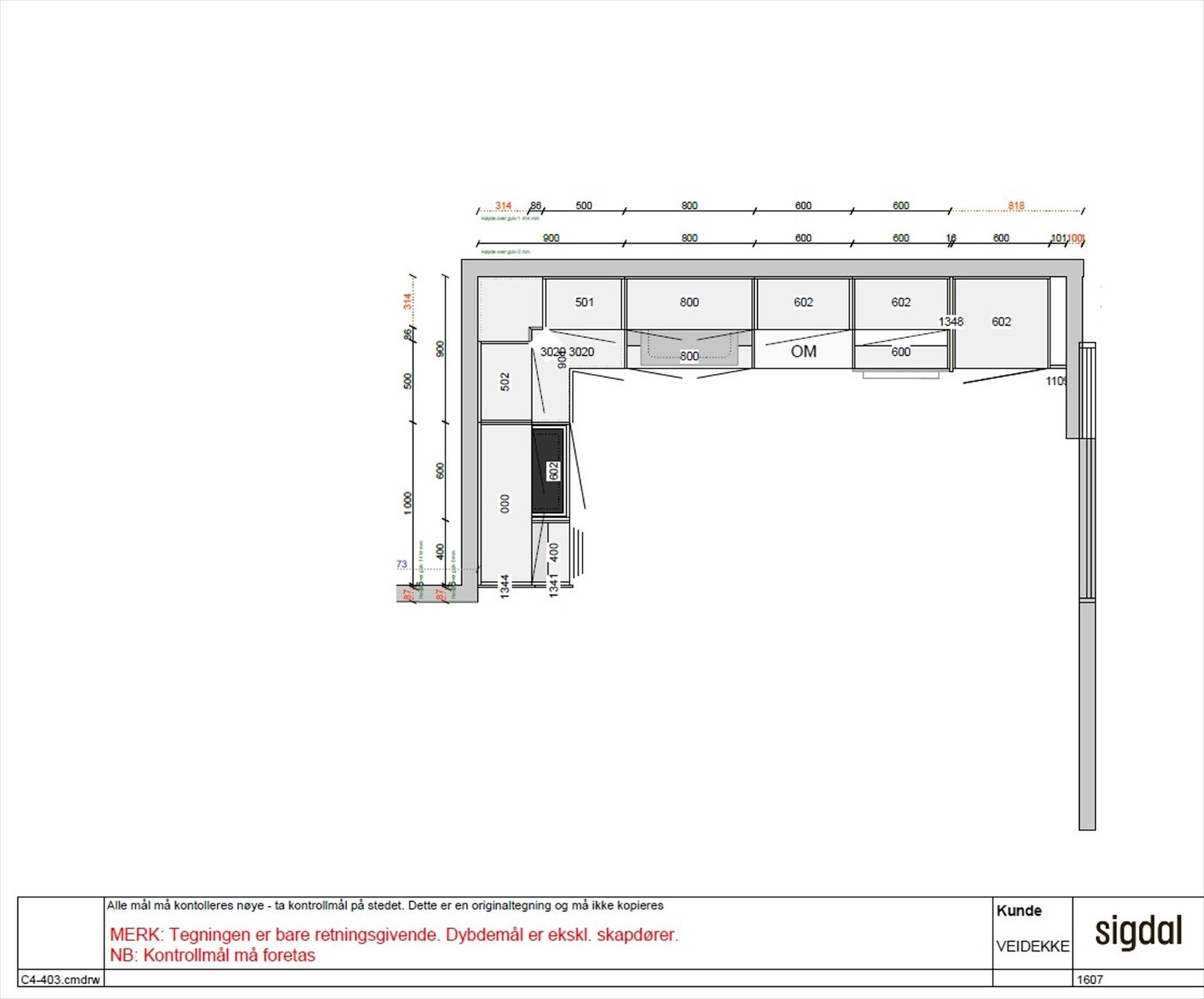 Illustrasjon kjøkkentegning. Galleribilde