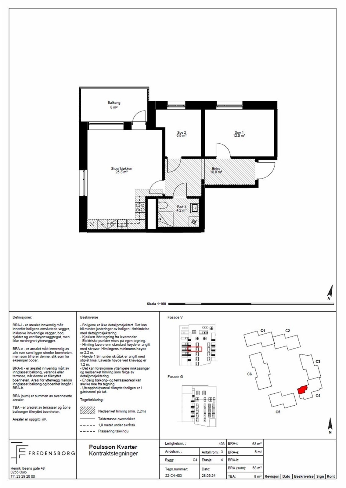 Kontraktstegning fra Utbygger. Galleribilde