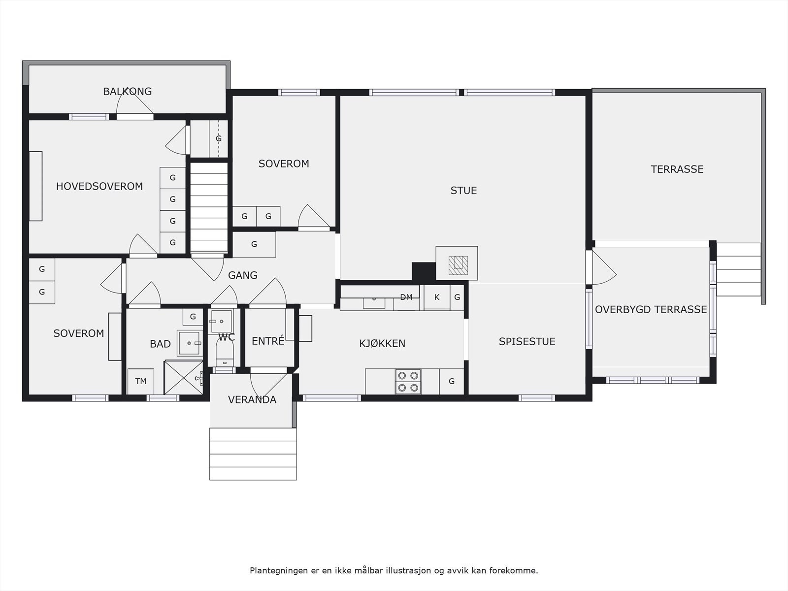 Plantegning hovedetasje. Galleribilde